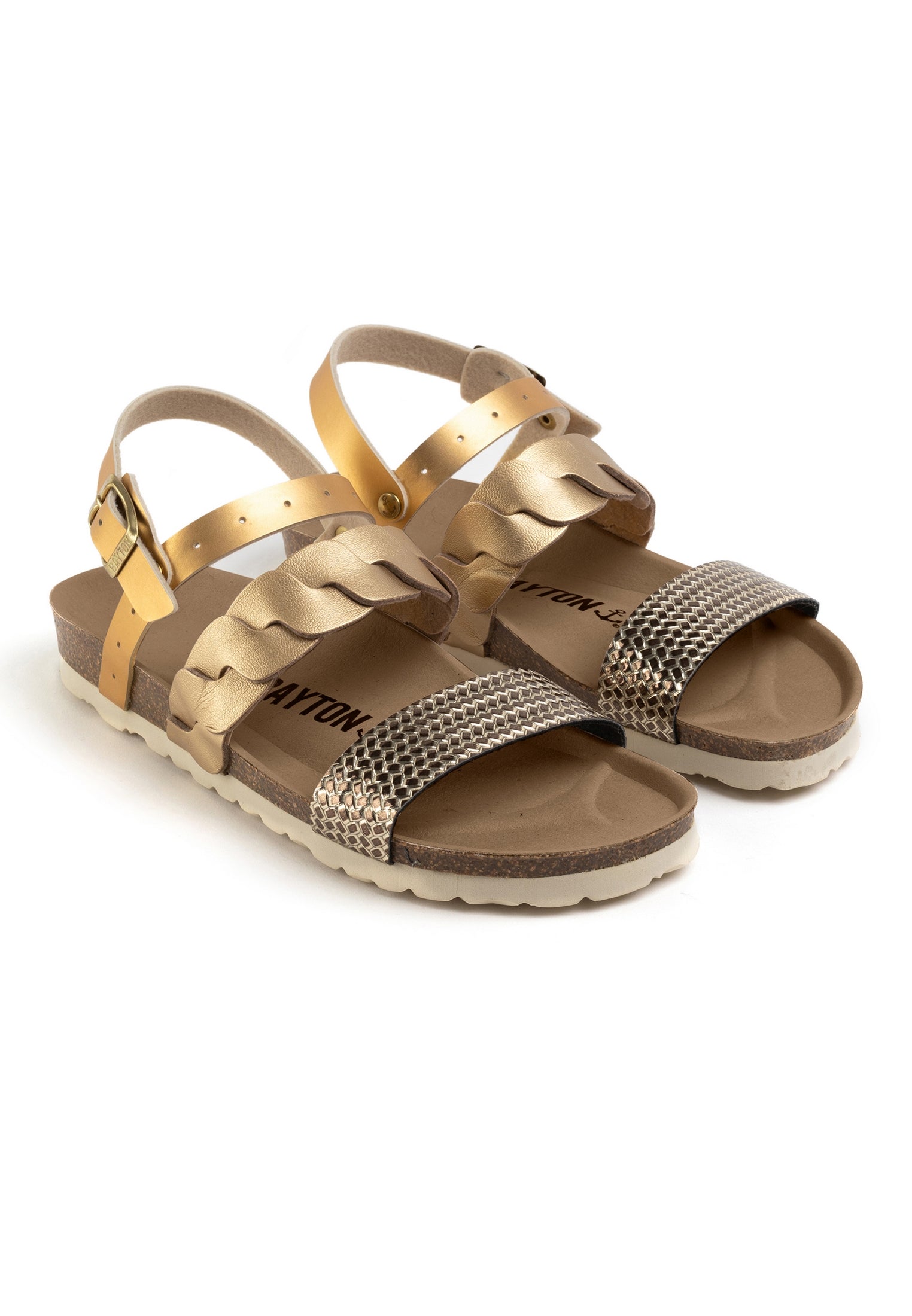 Citrine Gold Multi-Strap Sandals