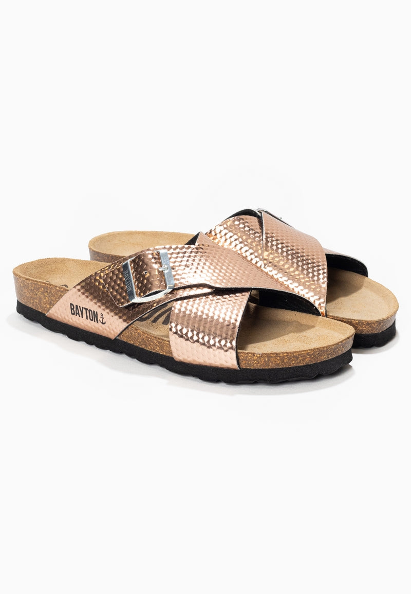 Era Rose Gold 2 Strap Sandals