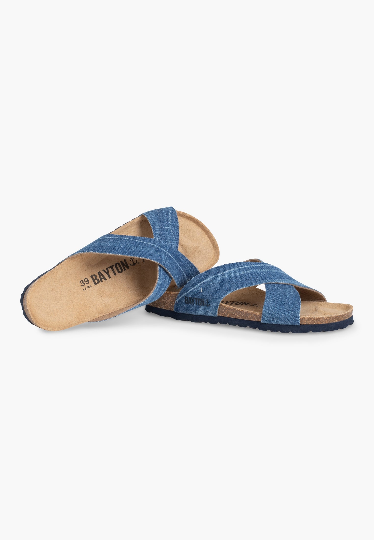 Gomera Blue Denim 2 Strap Sandals