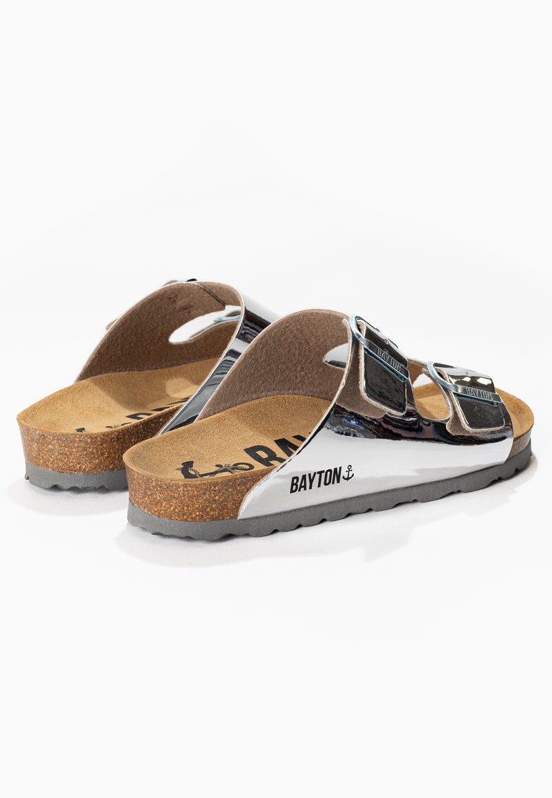 Atlas Silver 2 Strap Sandals