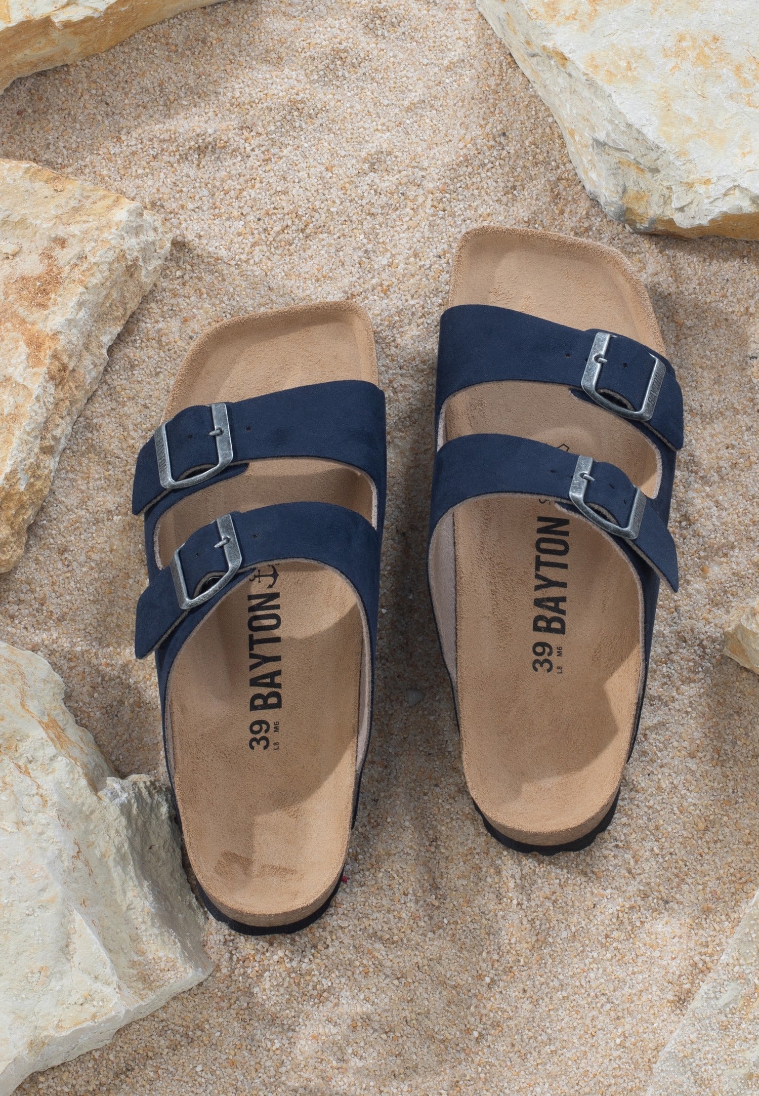 Sandales 2 Brides Atlas Bleu marine