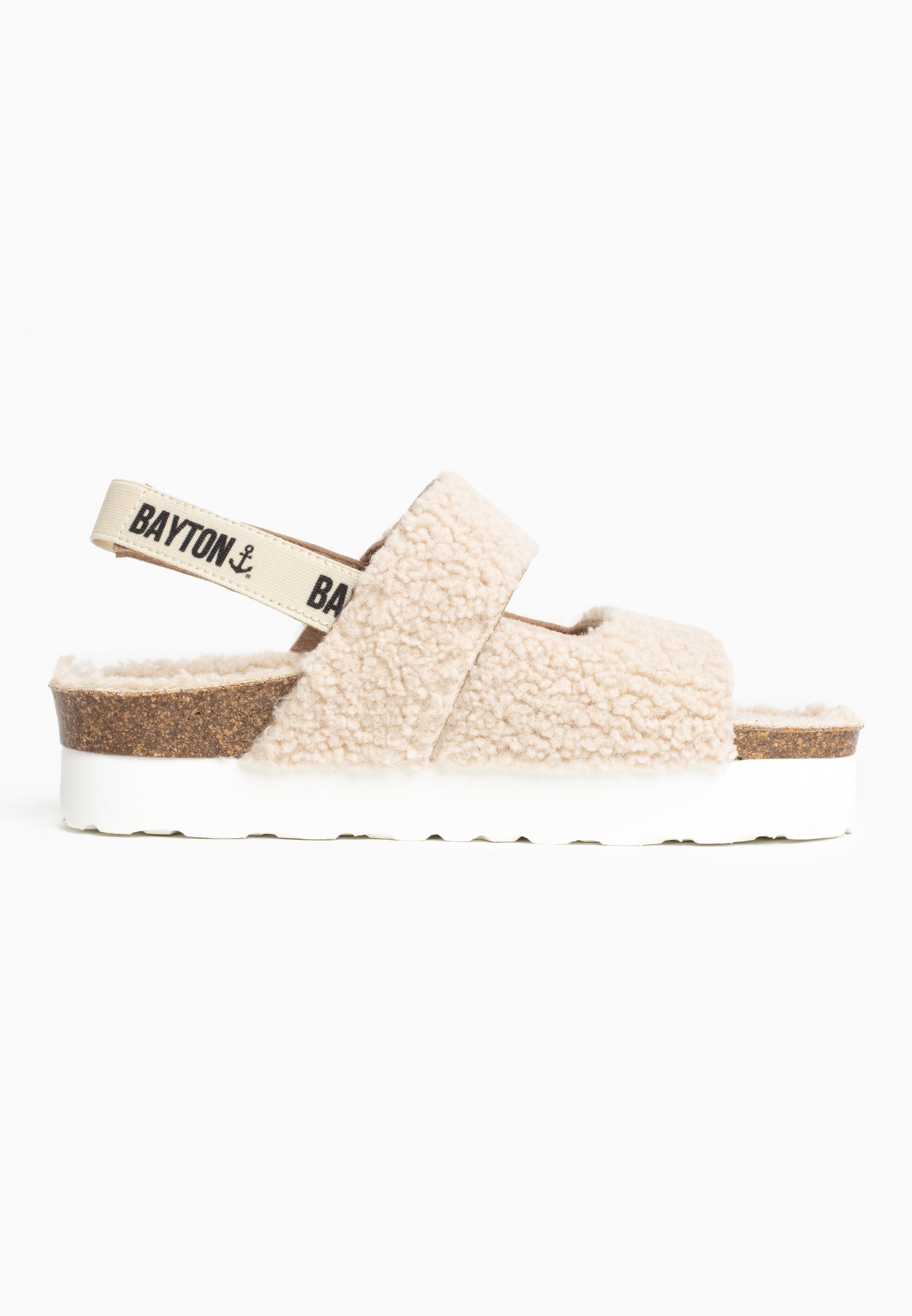 Sandalias beige con cuello alto