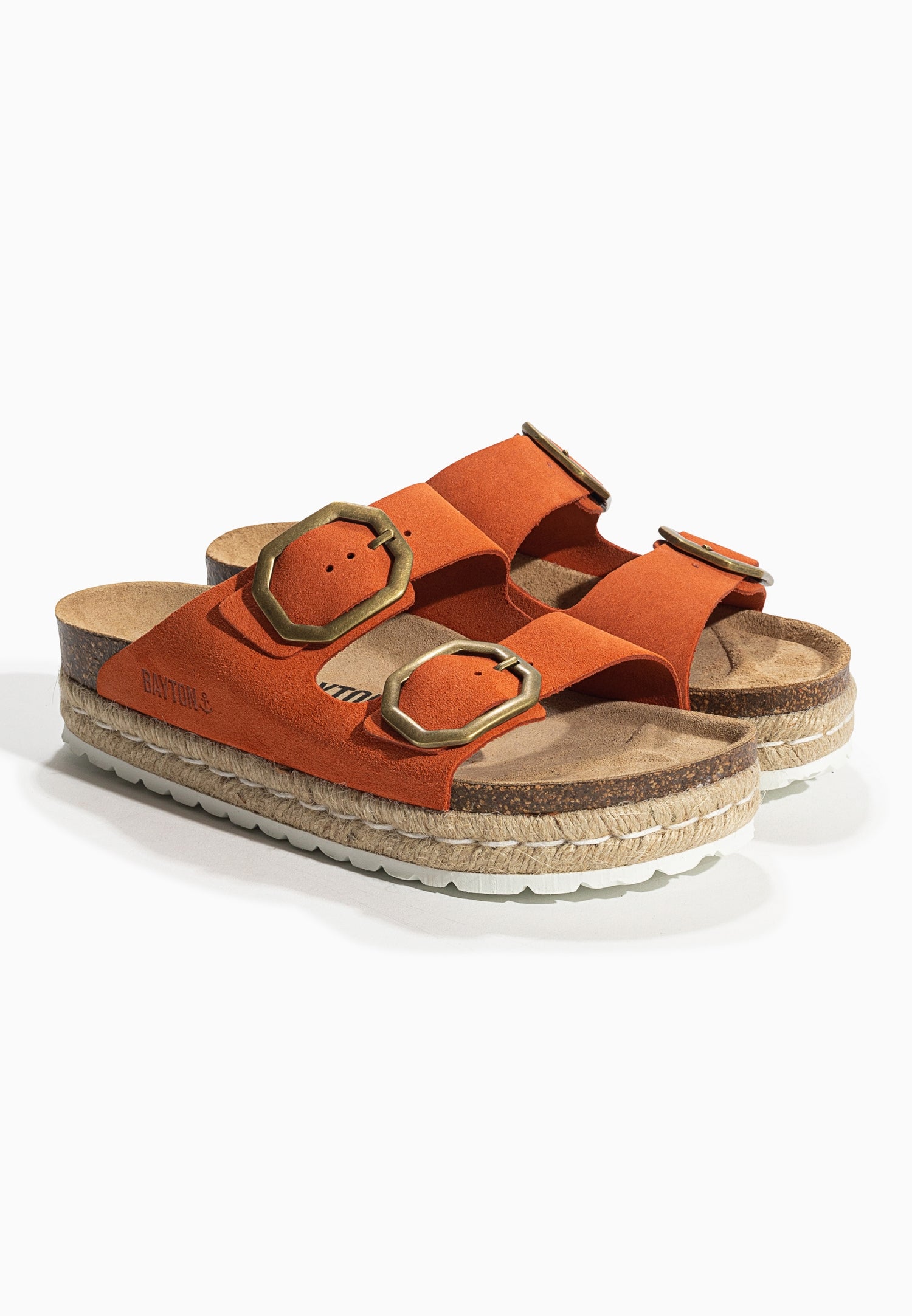 Sandales Alcee Orange à Plateforme en cuir Suédé