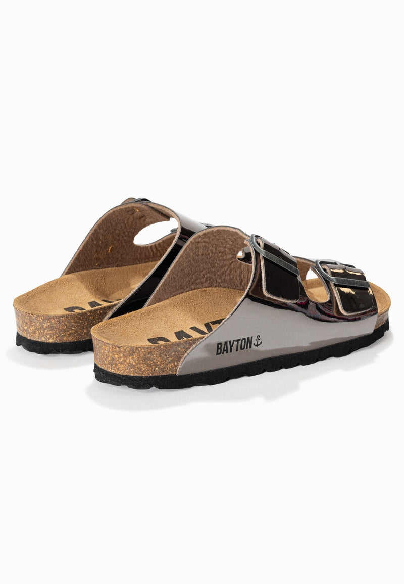 Atlas 2 Straps Dark Silver Sandals