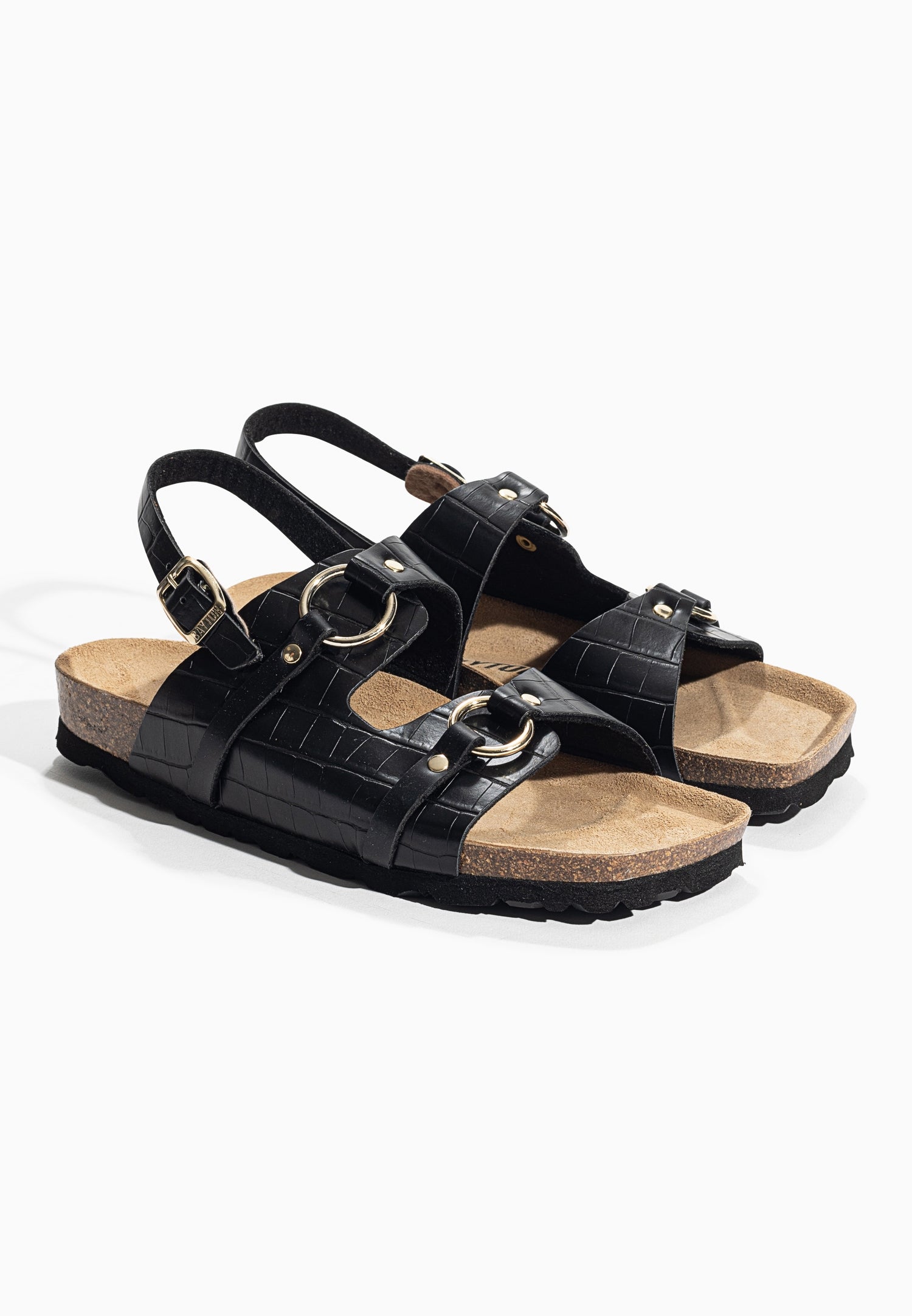 Astral Black Multi-Strap Sandals