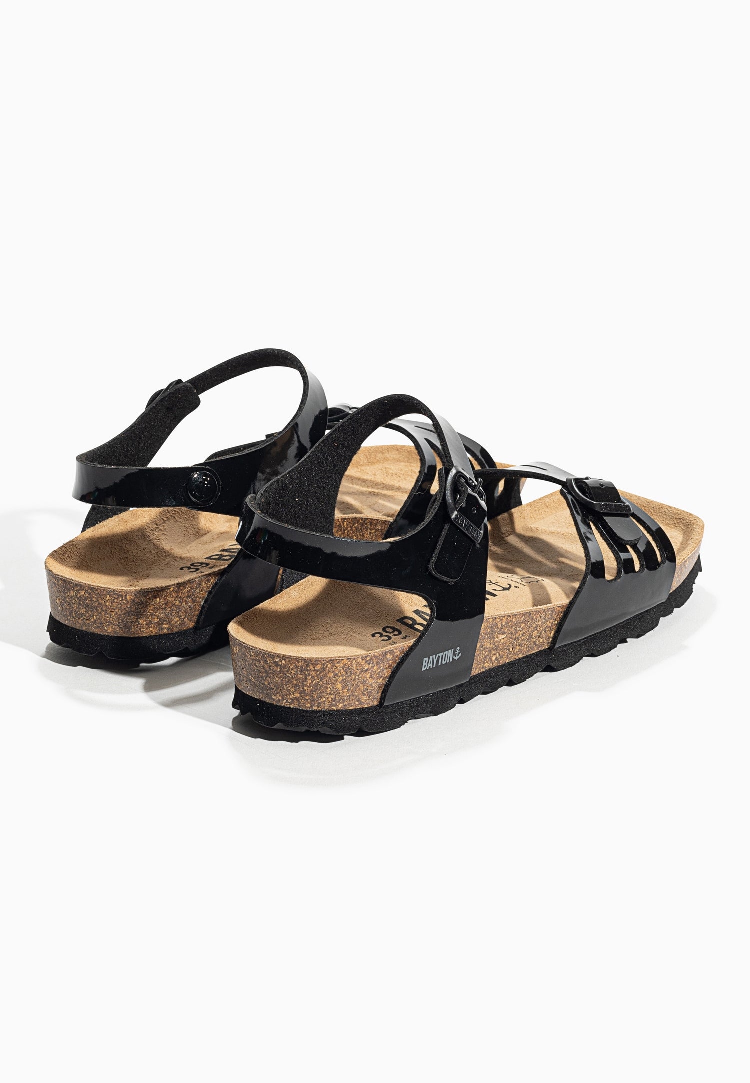 Eos Black Multi-Strap Sandals