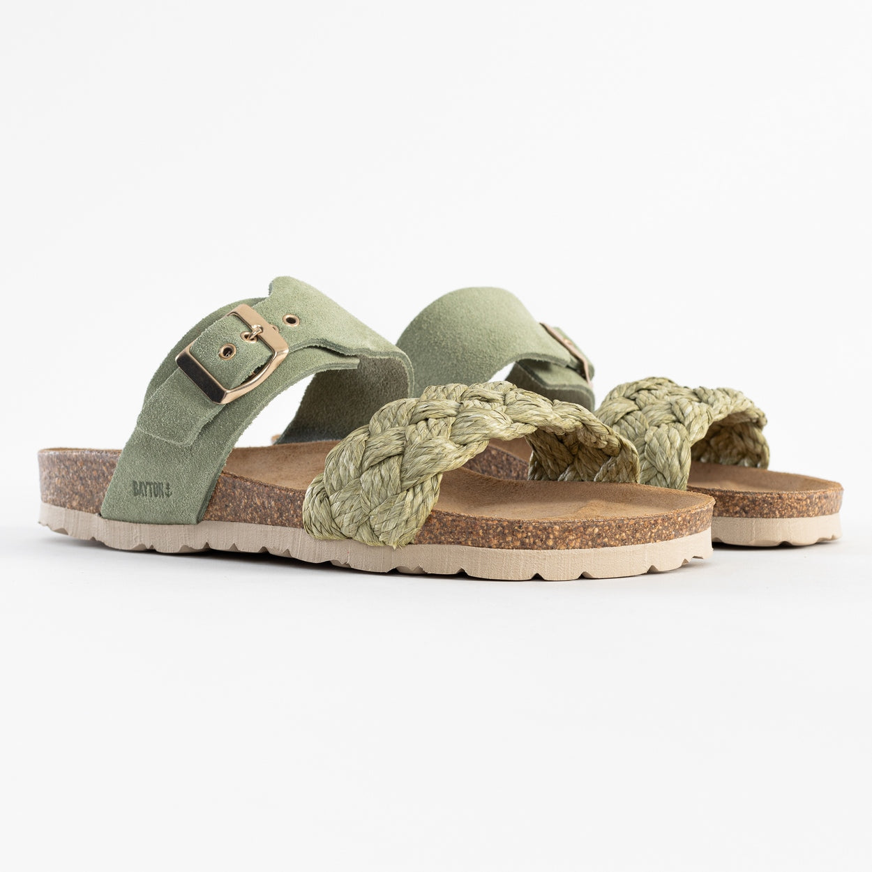 Carina Green 2 Strap Sandals