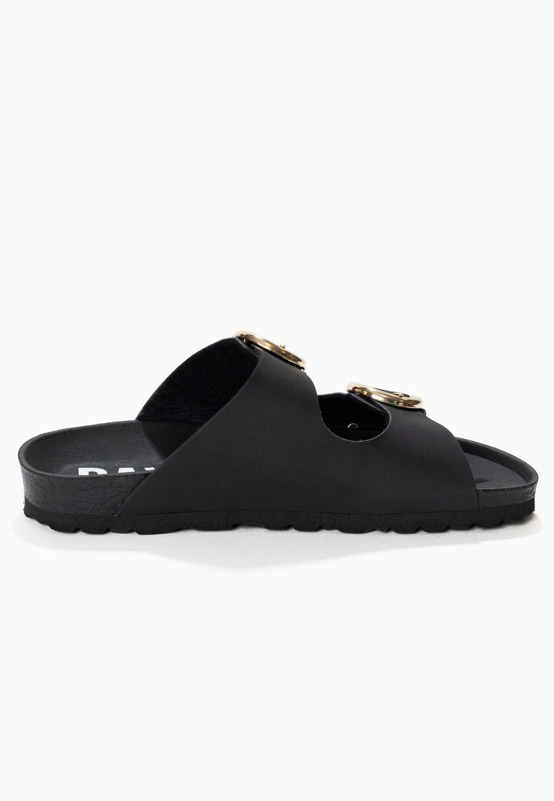 Black Barcelona 2 Strap Sandals