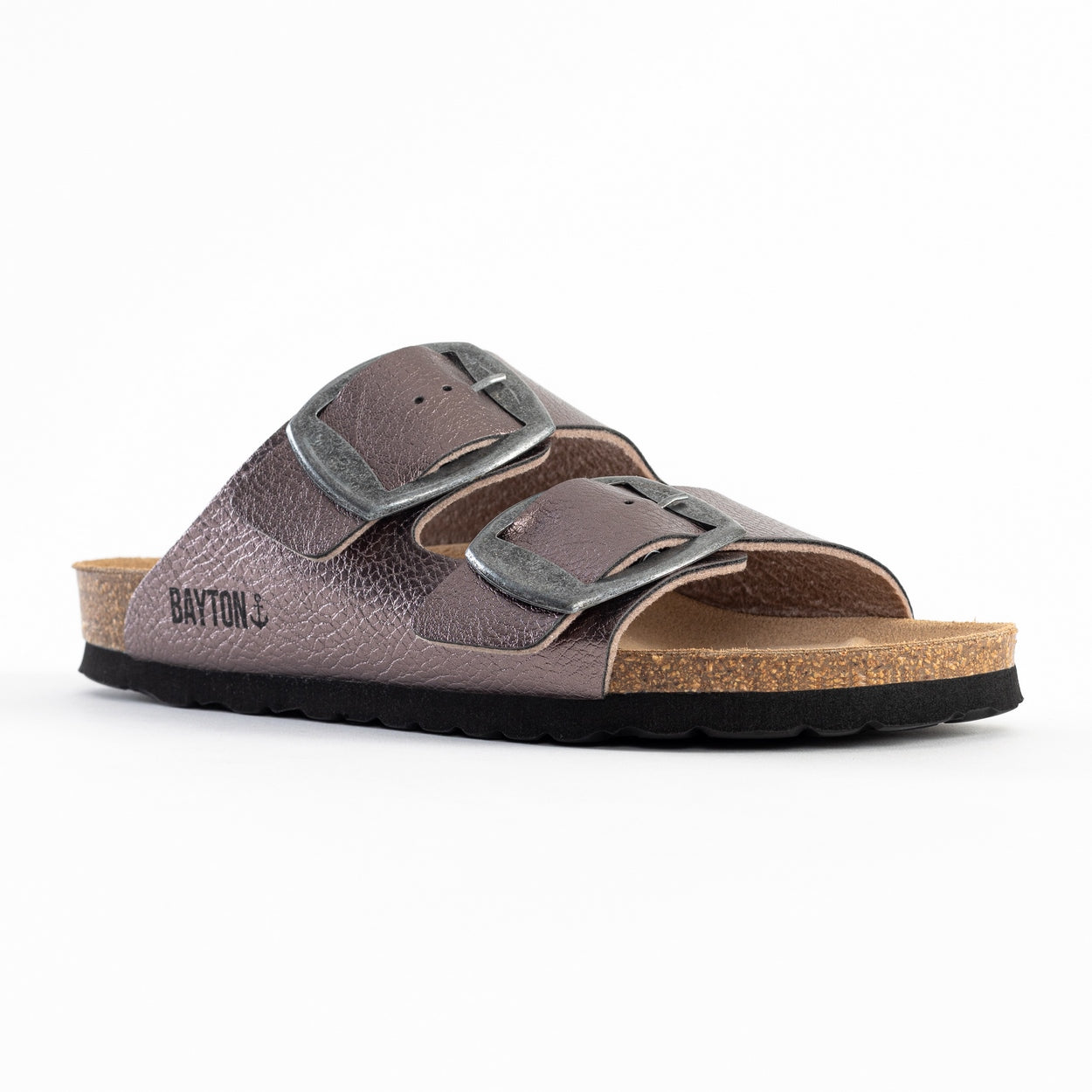 Sandalias Alicante 2 tiras morado oscuro