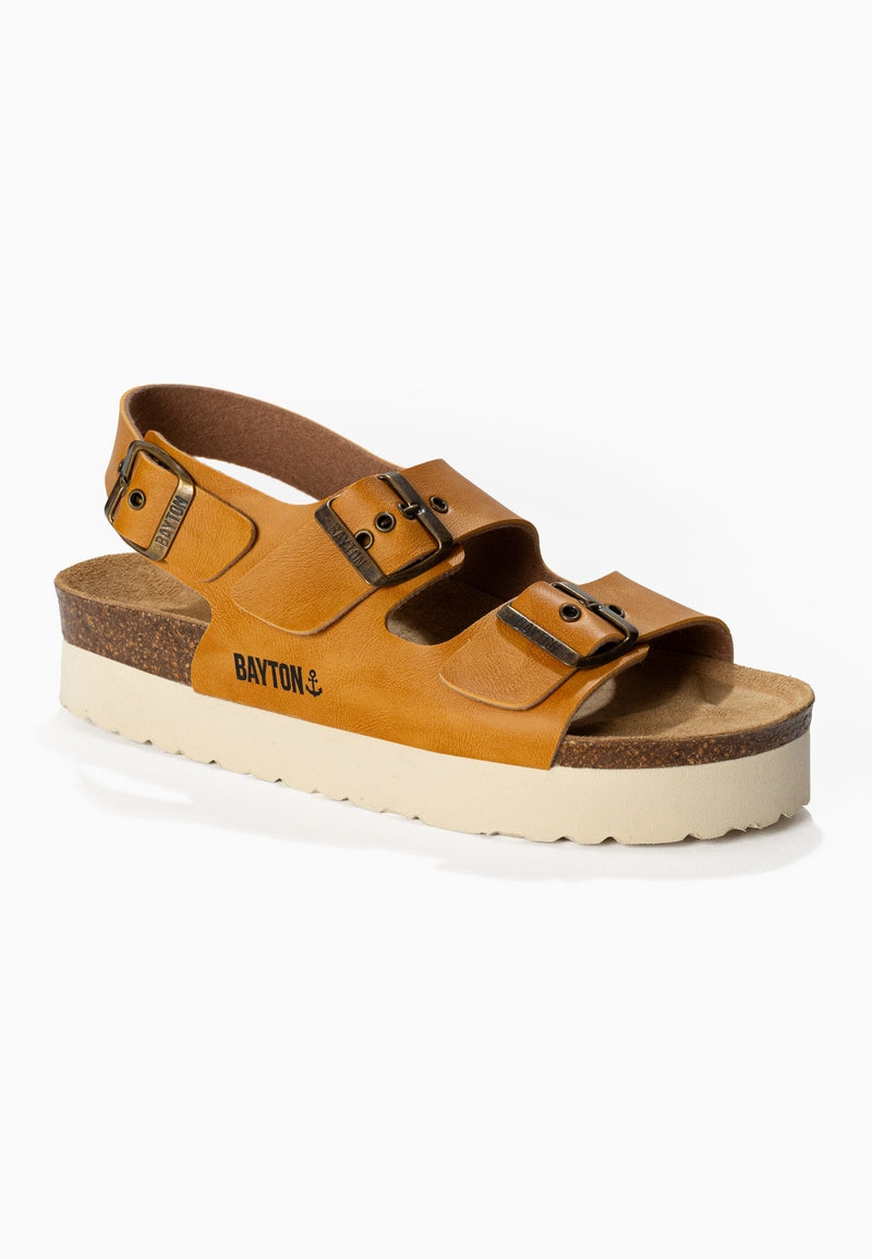 Achille Plus Camel Platform Sandals