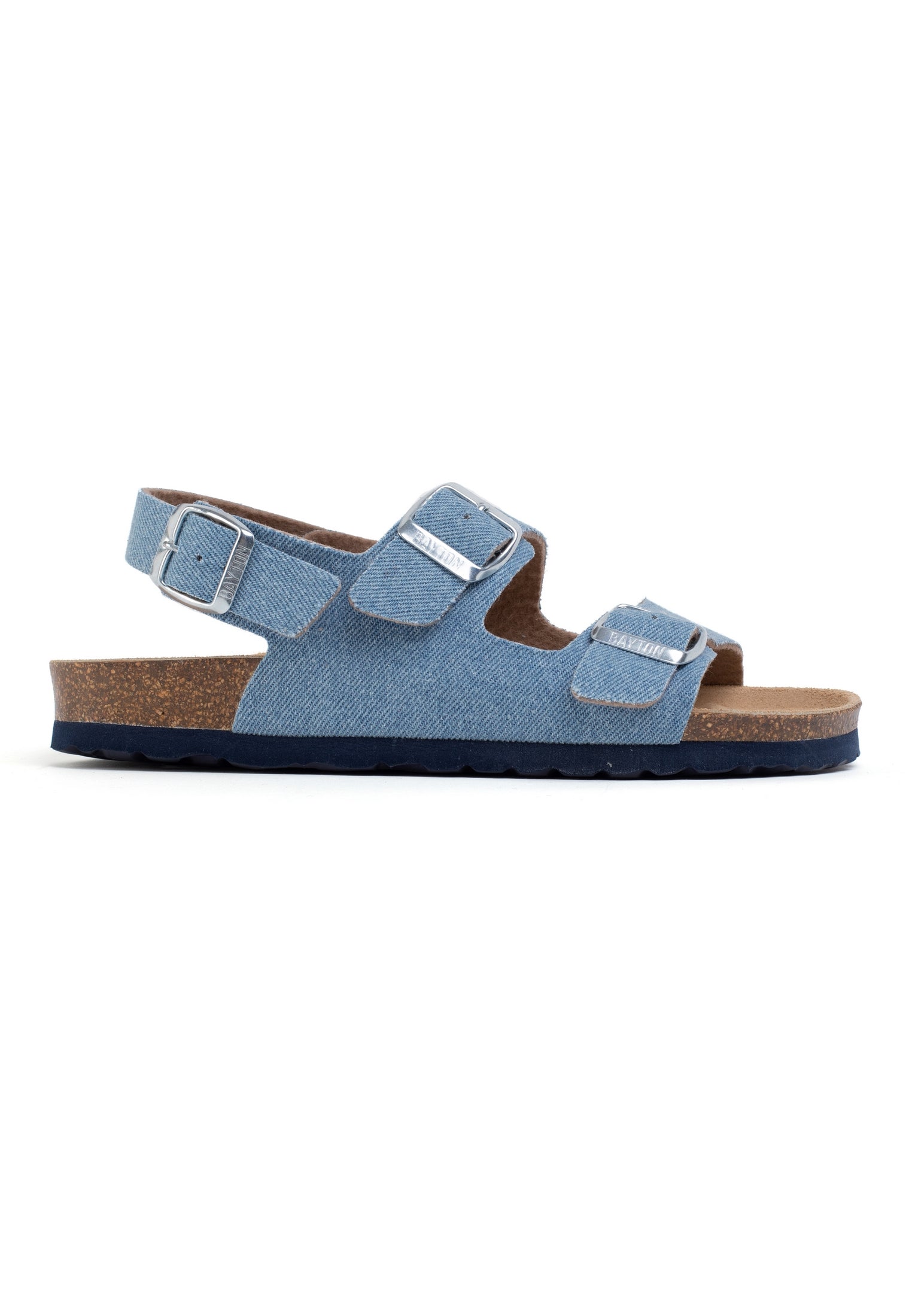 Sandalias vaqueras azul claro con múltiples tiras Achille