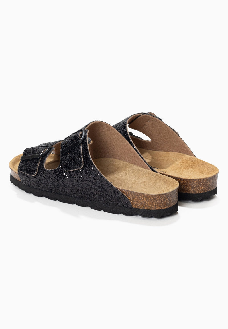 Sandalias Atlas Black con purpurina