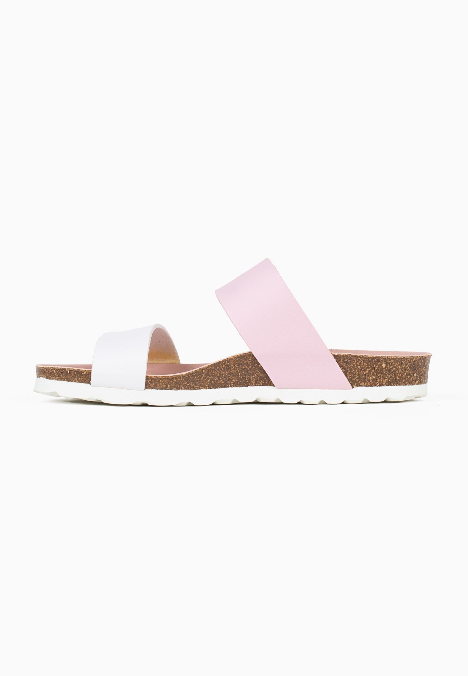 Sandalias con 2 tiras Valence en blanco y rosa pálido