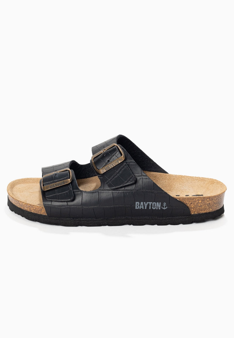 Atlas Black 2 Strap Sandals