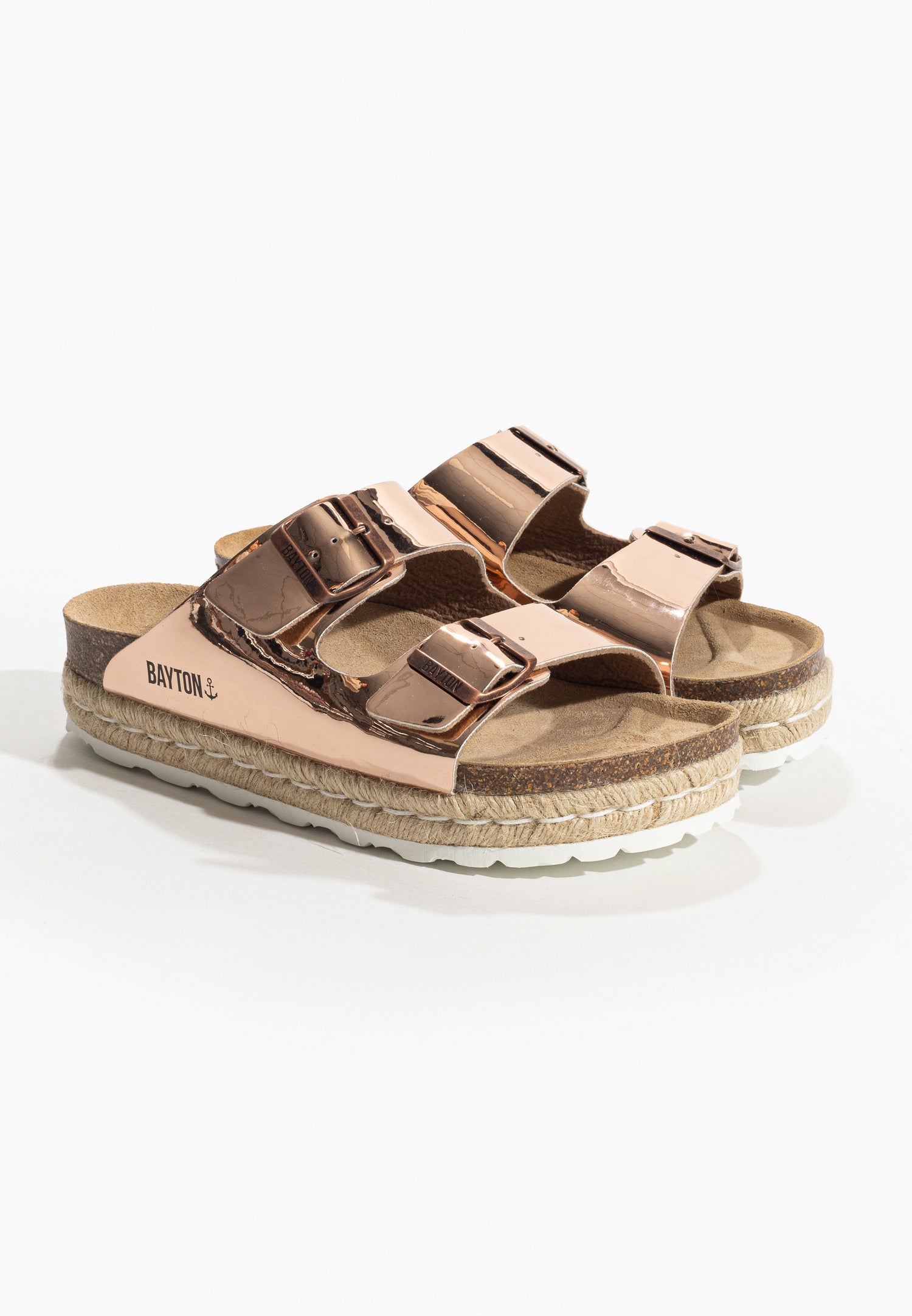 Sandales Olympe Rose gold à Plateforme