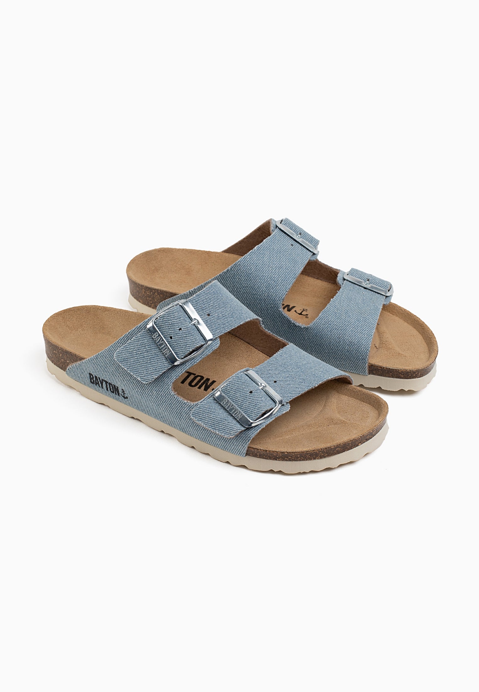 Sandalias Atlas 2 Tiras Denim Azul Cielo