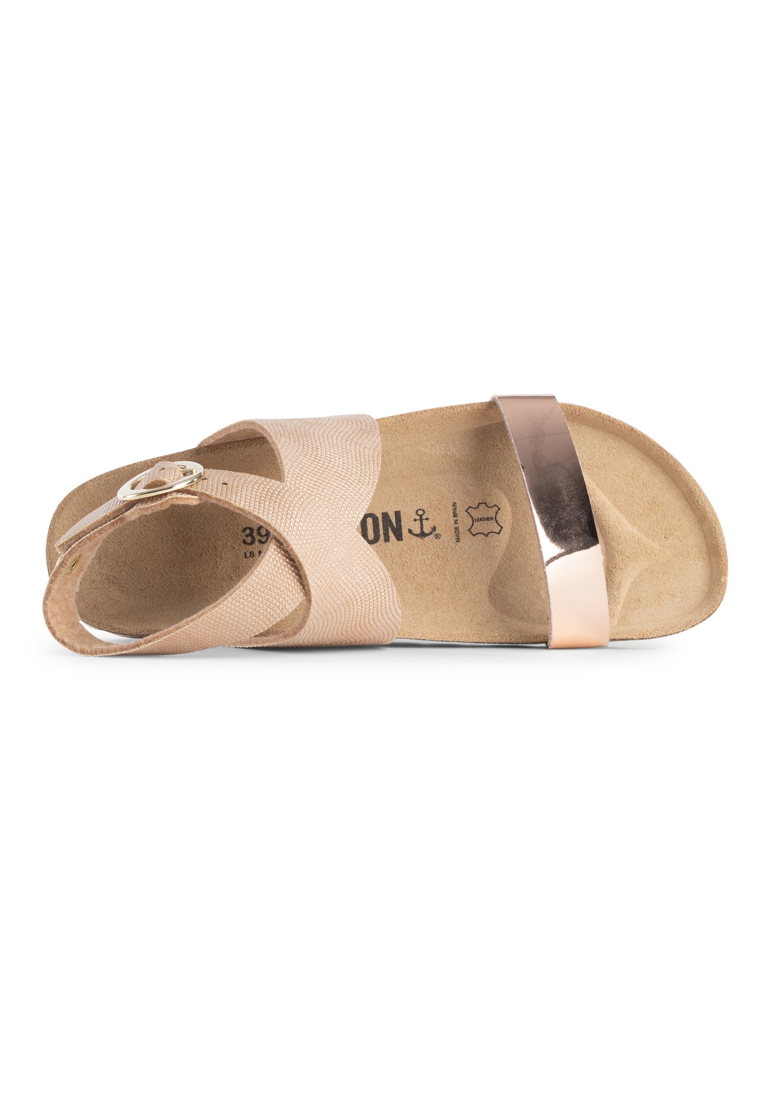 Sandalias Goelette Multinovias Beige Y Oro Rosa