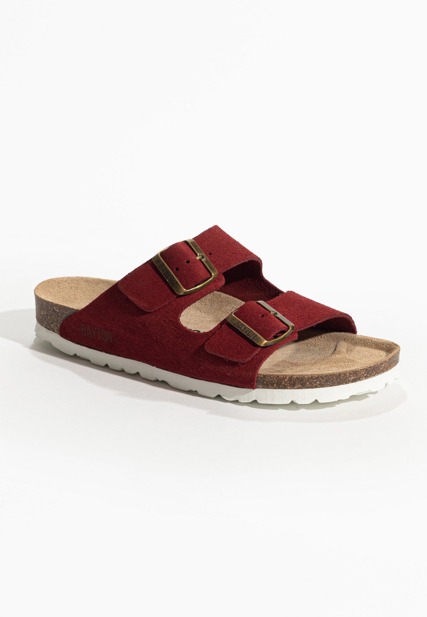 Tracy Red Suede Leather 2 Strap Sandals