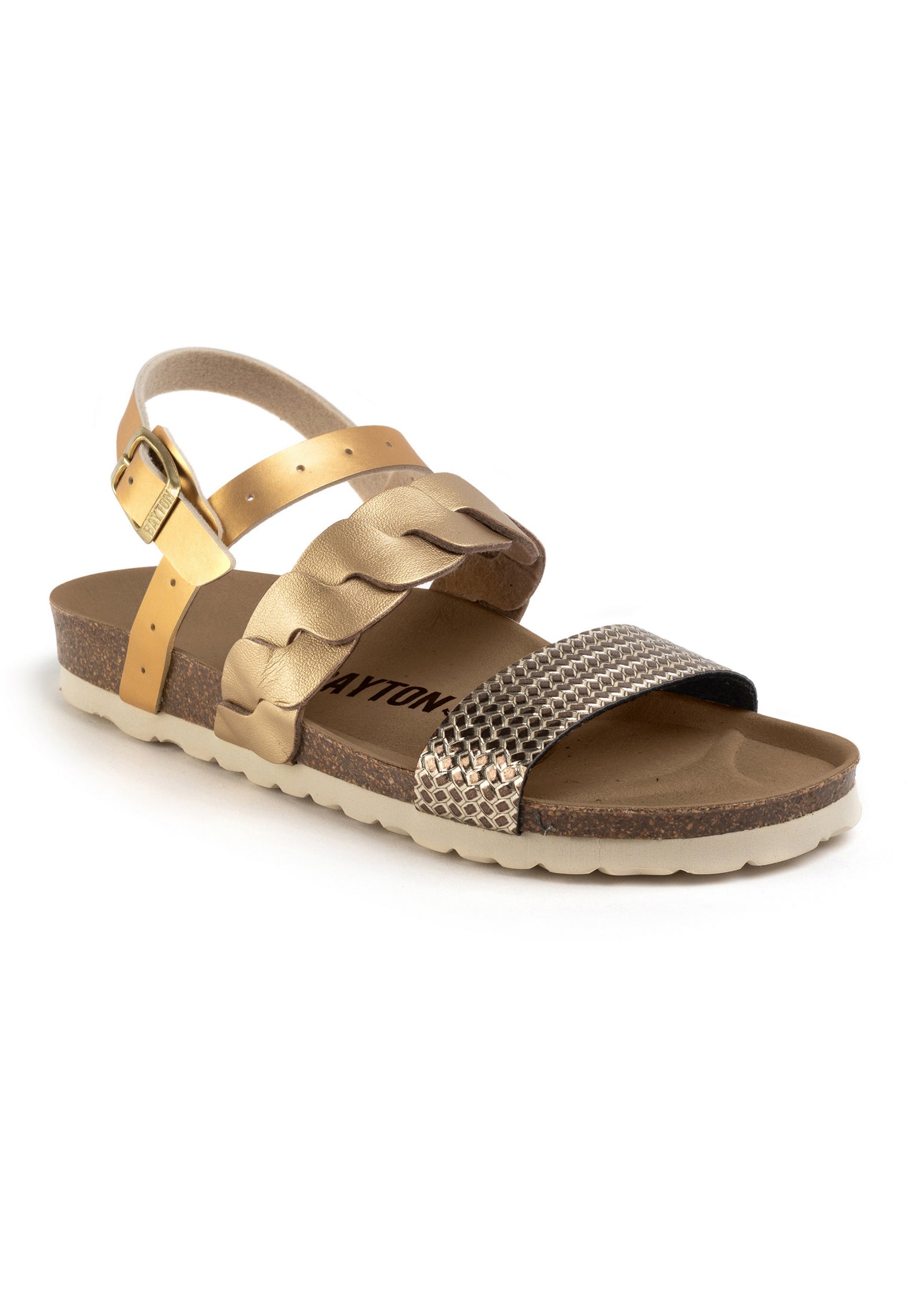 Citrine Gold Multi-Strap Sandals