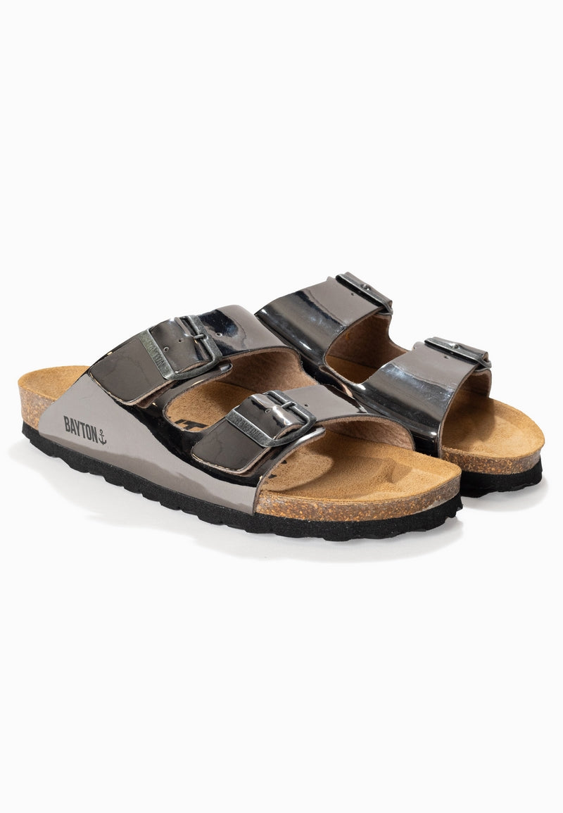 Atlas 2 Straps Dark Silver Sandals