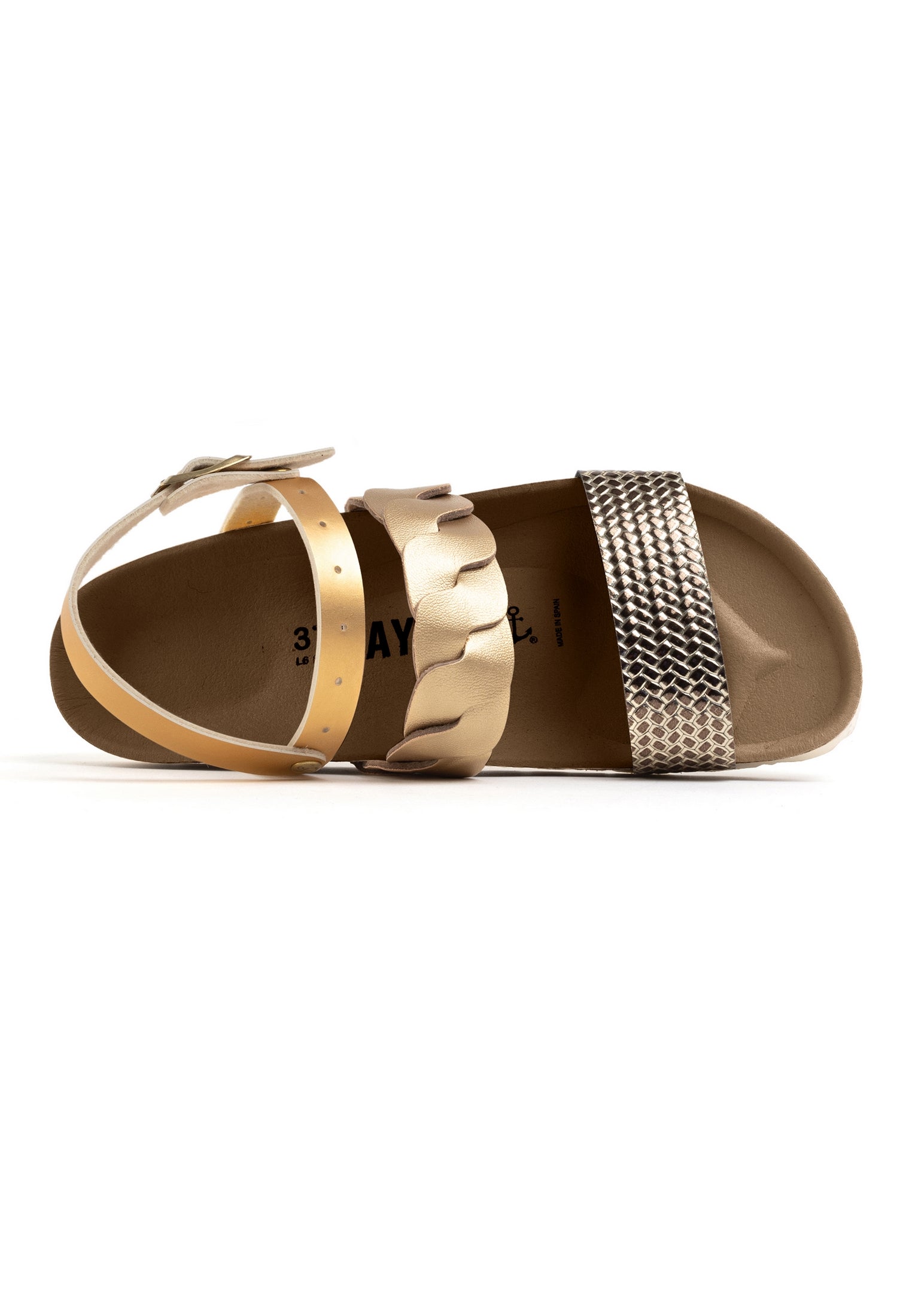 Citrine Gold Multi-Strap Sandals