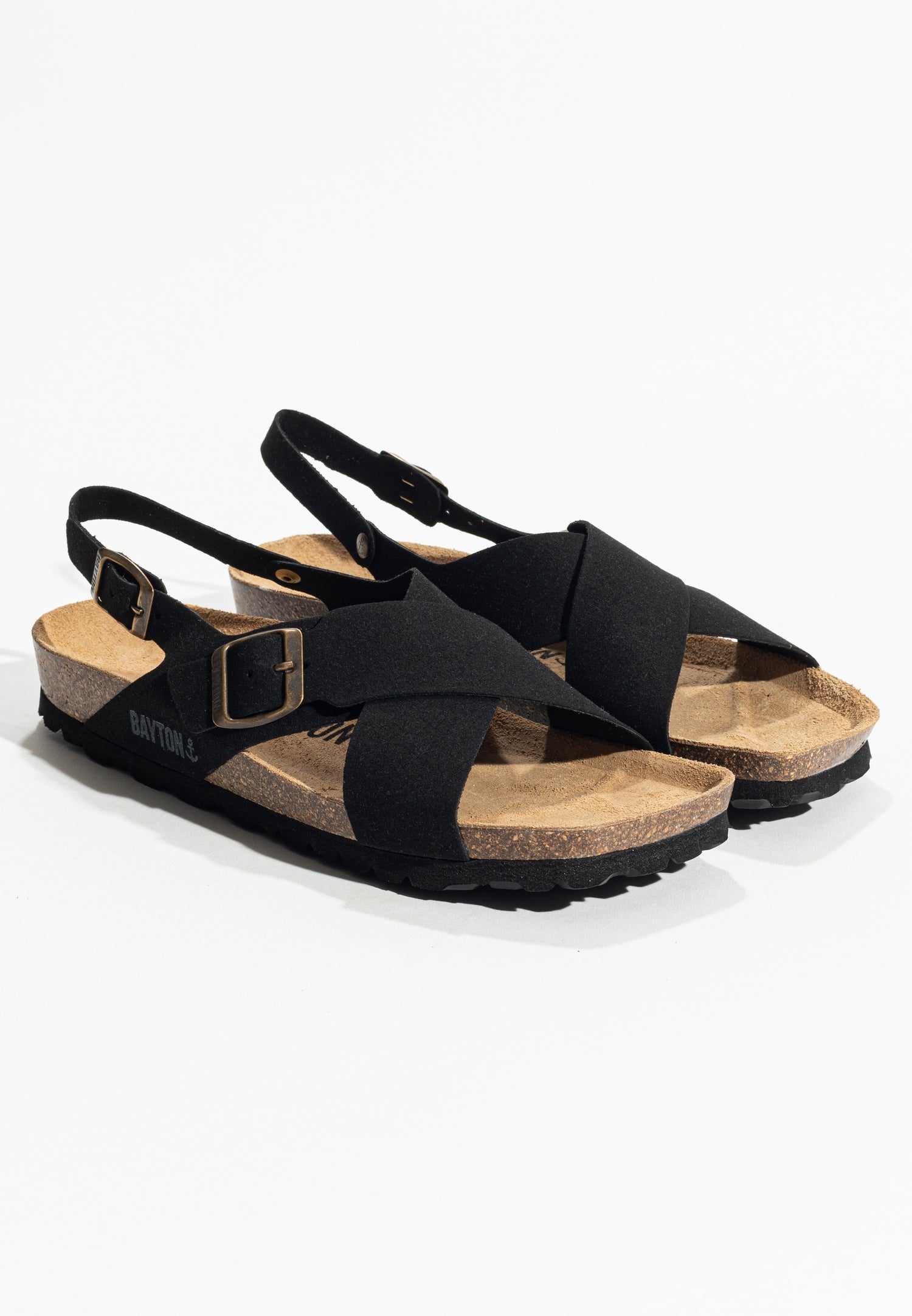 Cantabria Black Multi-Strap Sandals