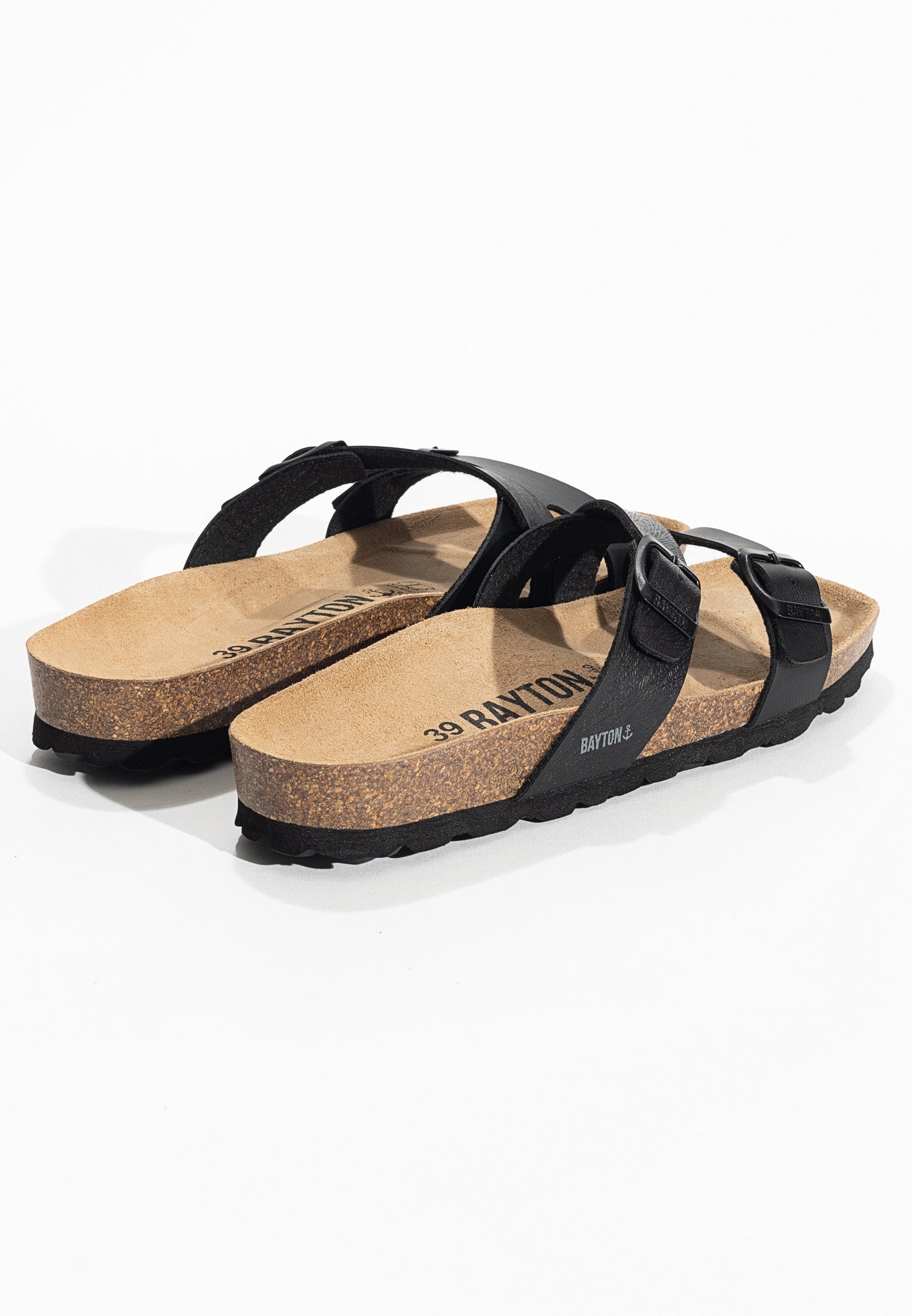 Cleo Black 2 Strap Sandals