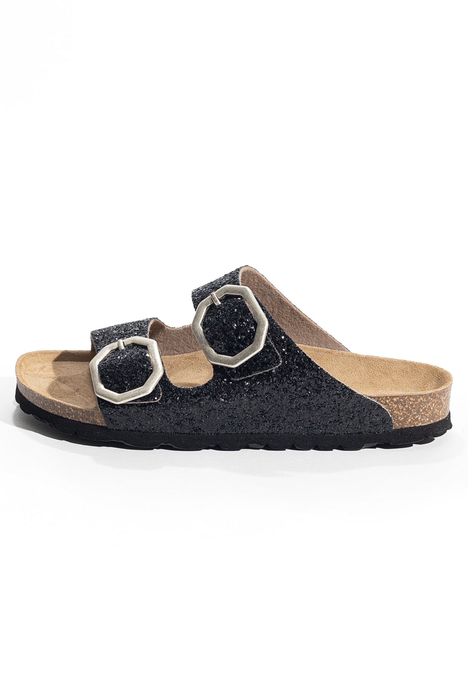 Sandalias Atlas Black con purpurina