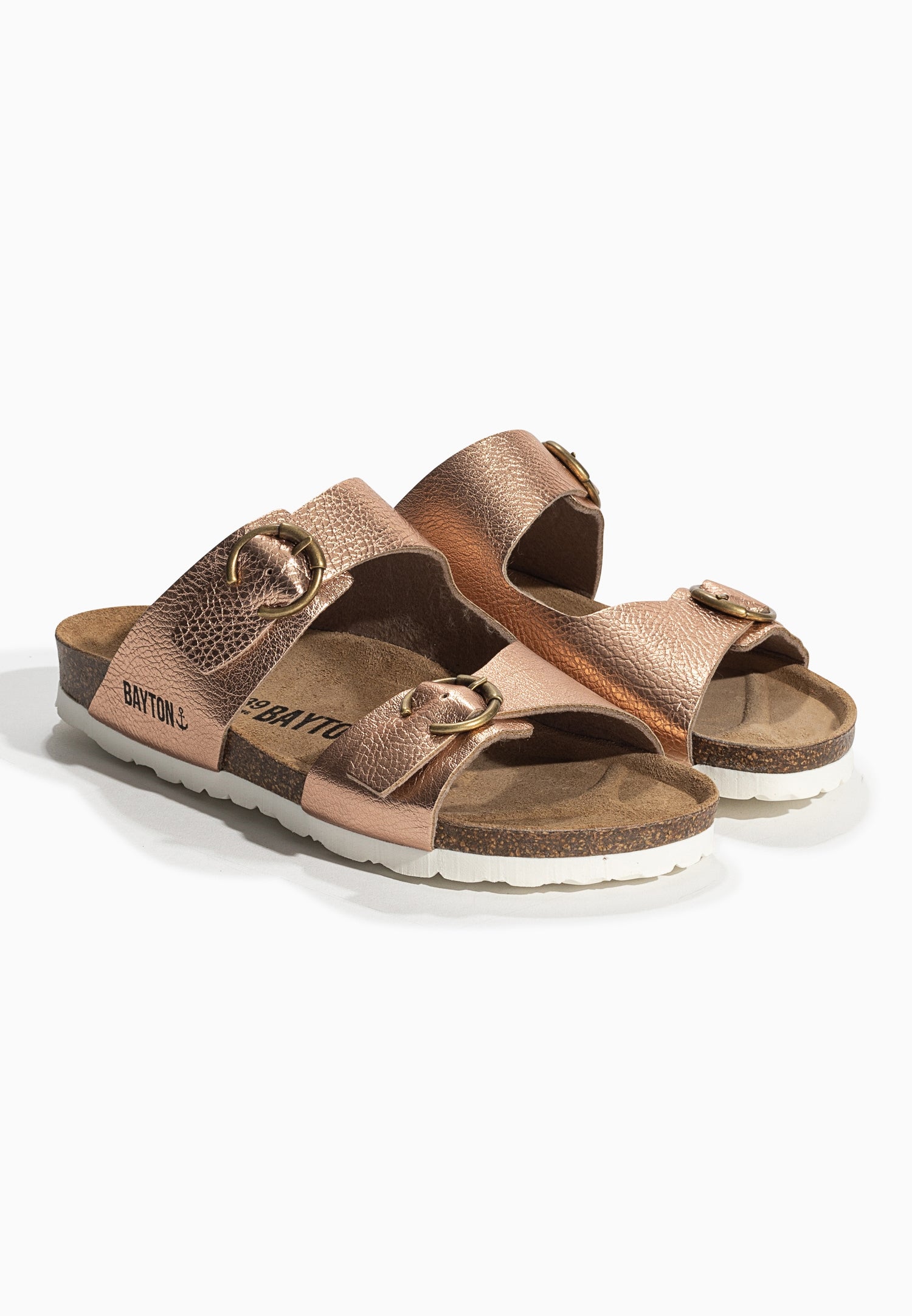 Ilithyie Rose gold 2-strap sandals