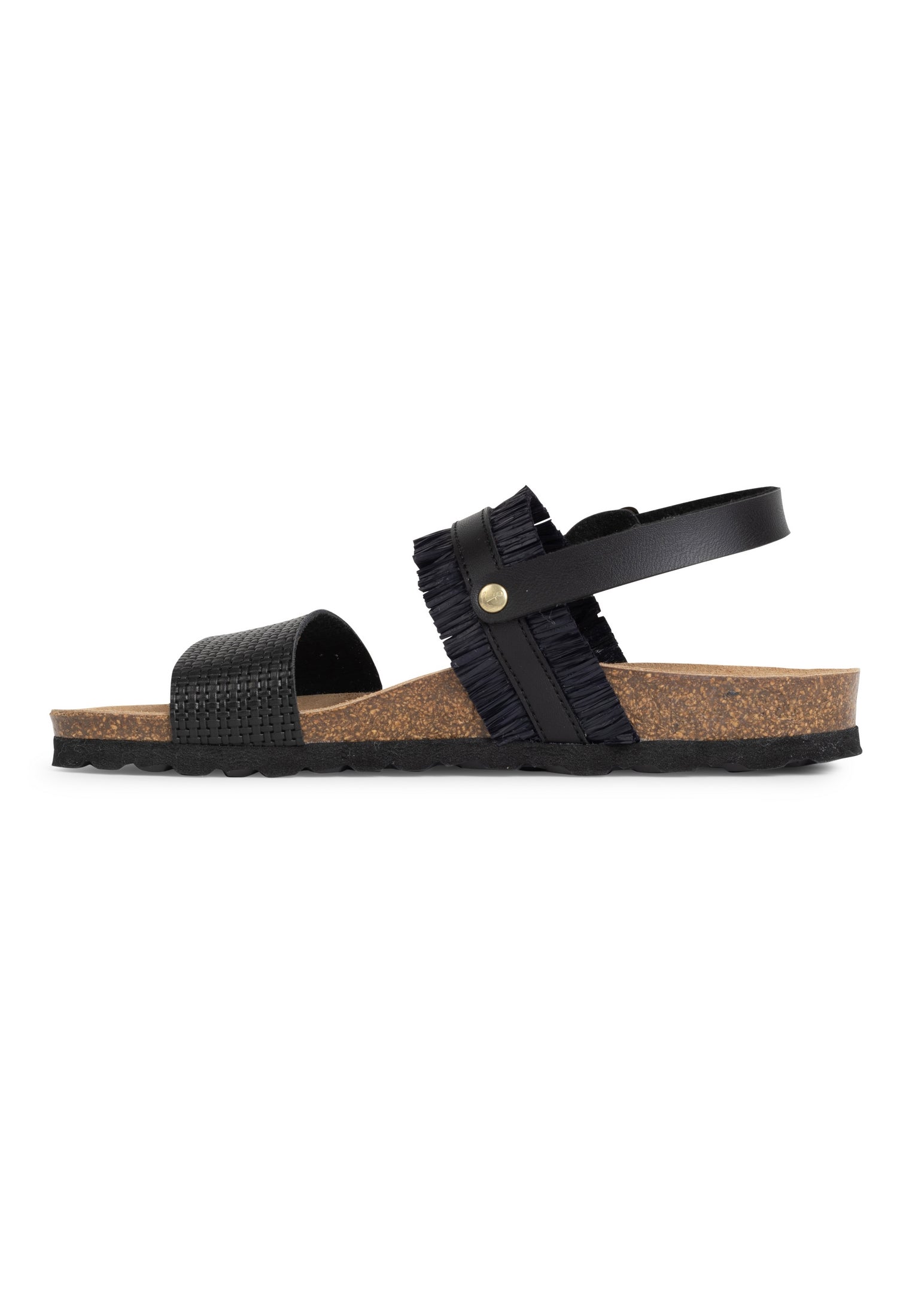 Romane Black Multi-Strap Sandals