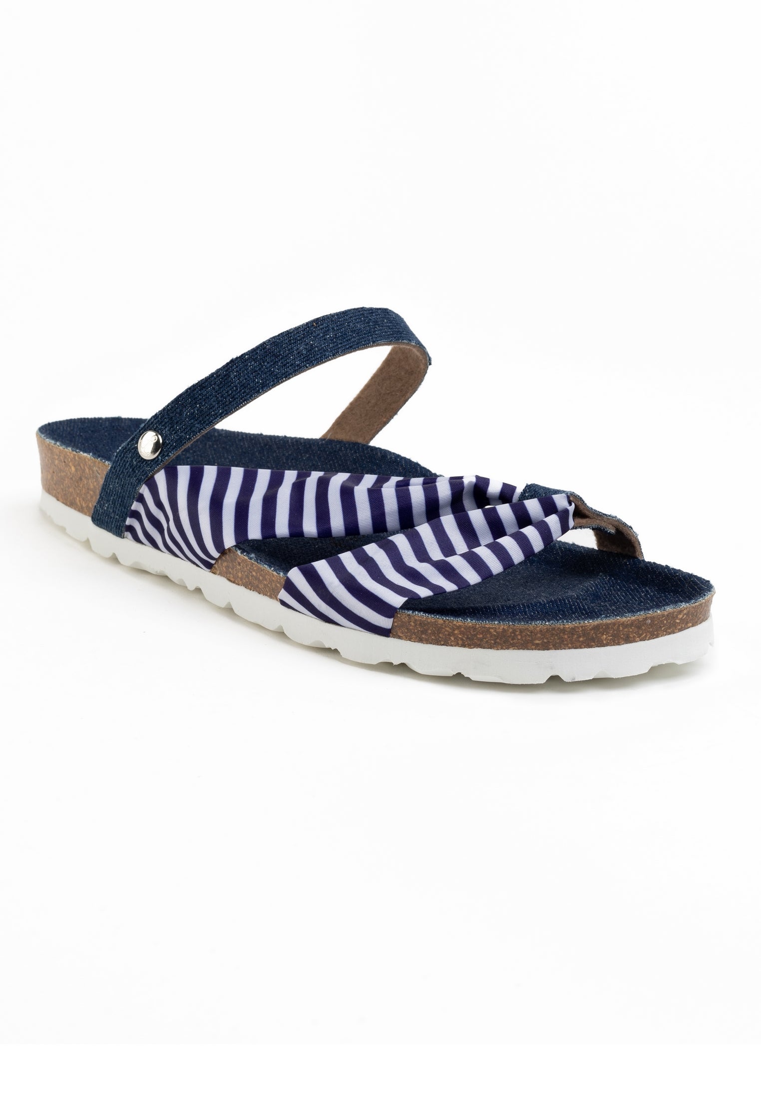 Sandales Figueira Denim Et Blanc Multi-Brides