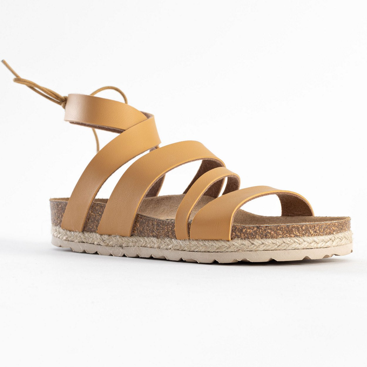 Braltar Camel Multi-Strap Sandals