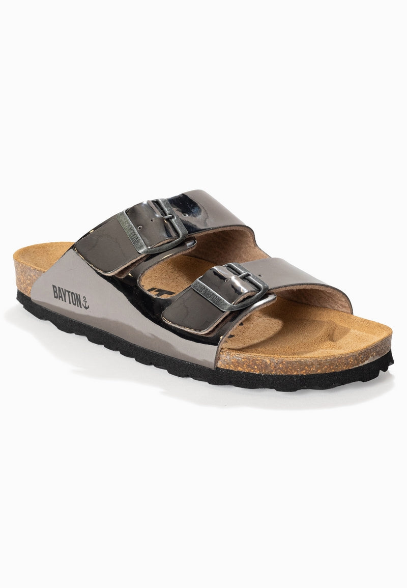 Atlas 2 Straps Dark Silver Sandals