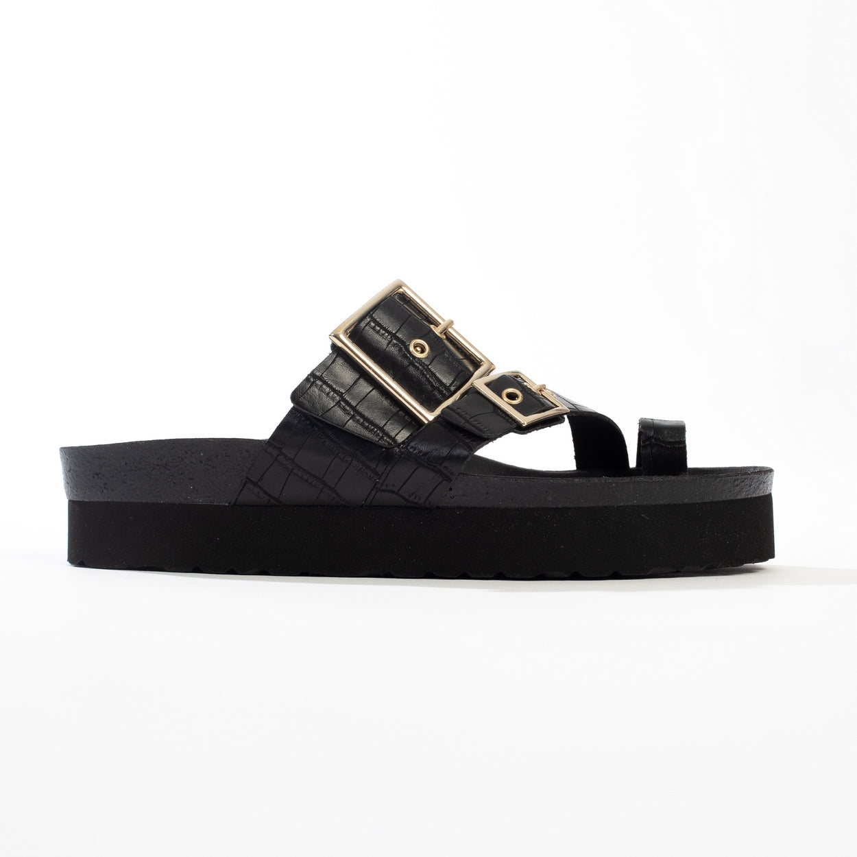 Lucrezia Black Platform Sandals