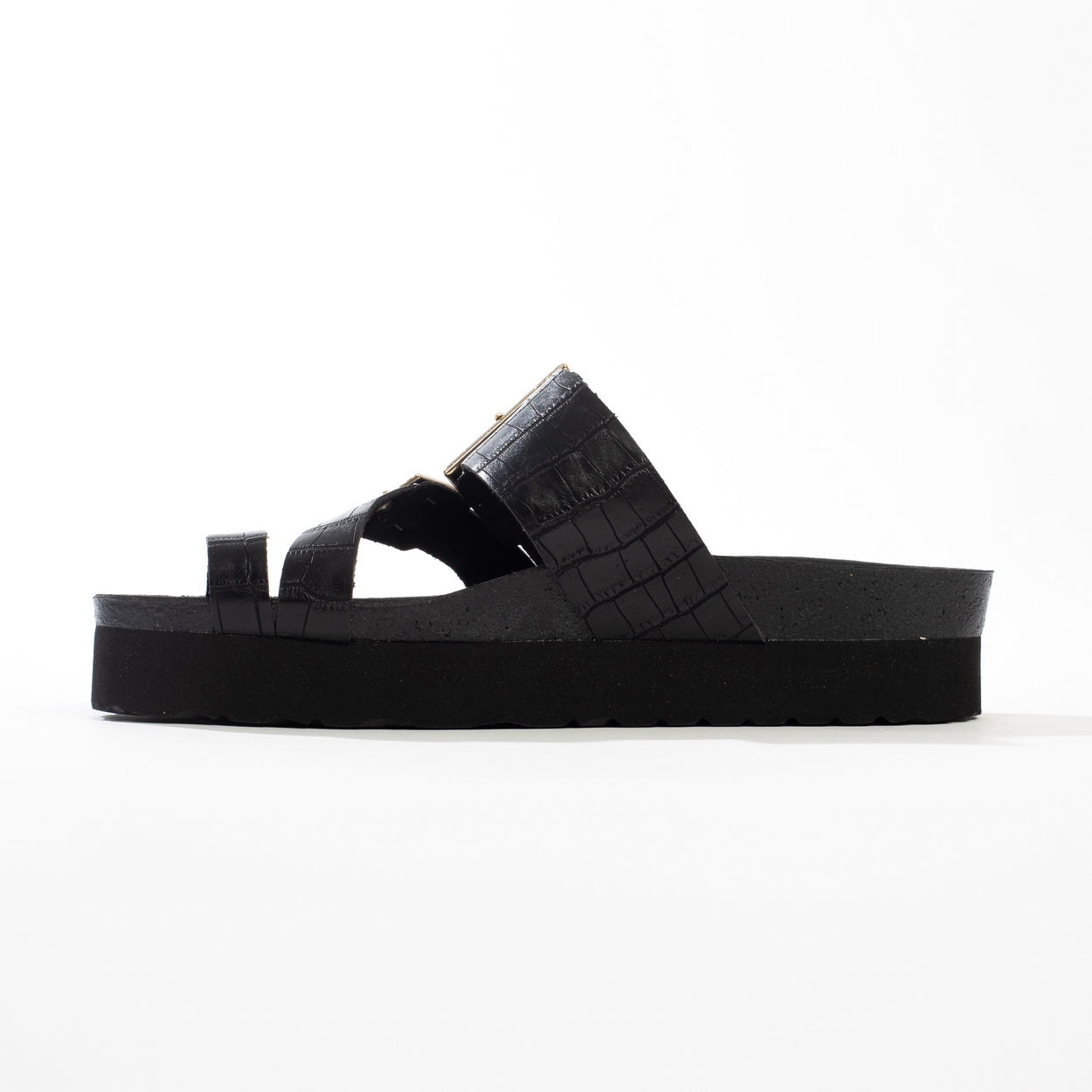 Lucrezia Black Platform Sandals