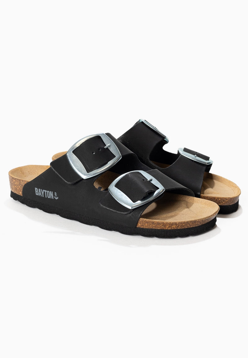 Alicante Black 2 Strap Sandals