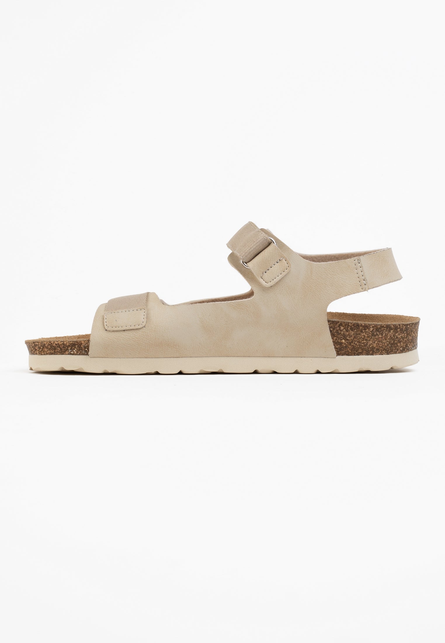 Spent Gold and Beige Multi-Strap Sandals