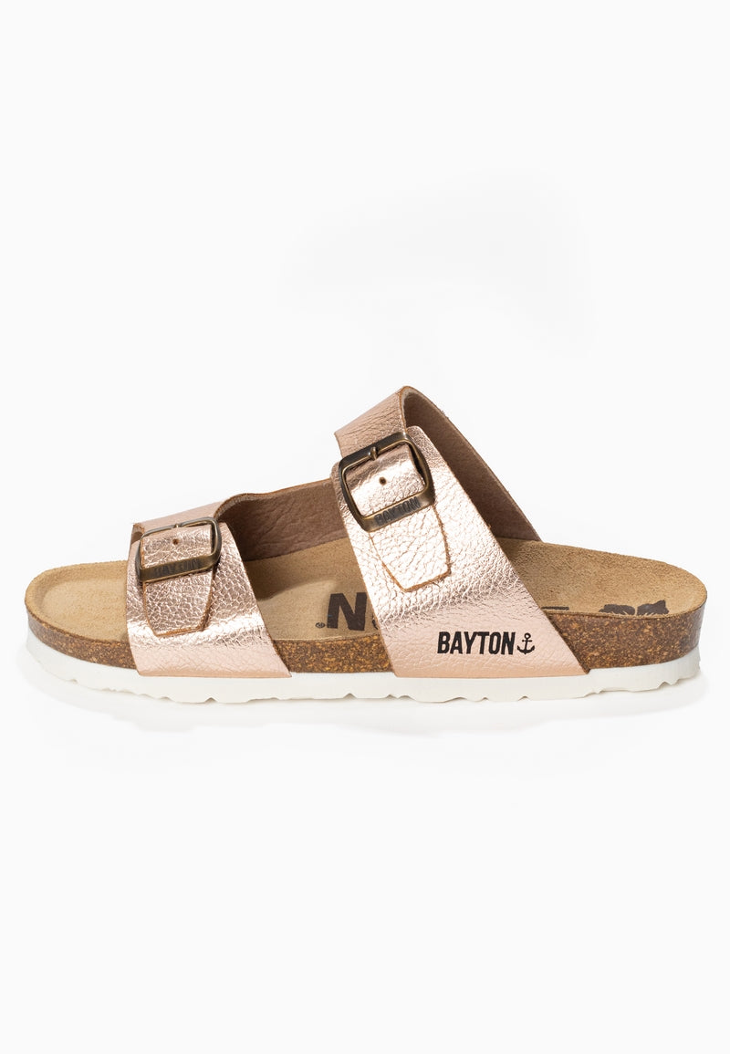 Ilithyie Rose Gold 2 Strap Sandals