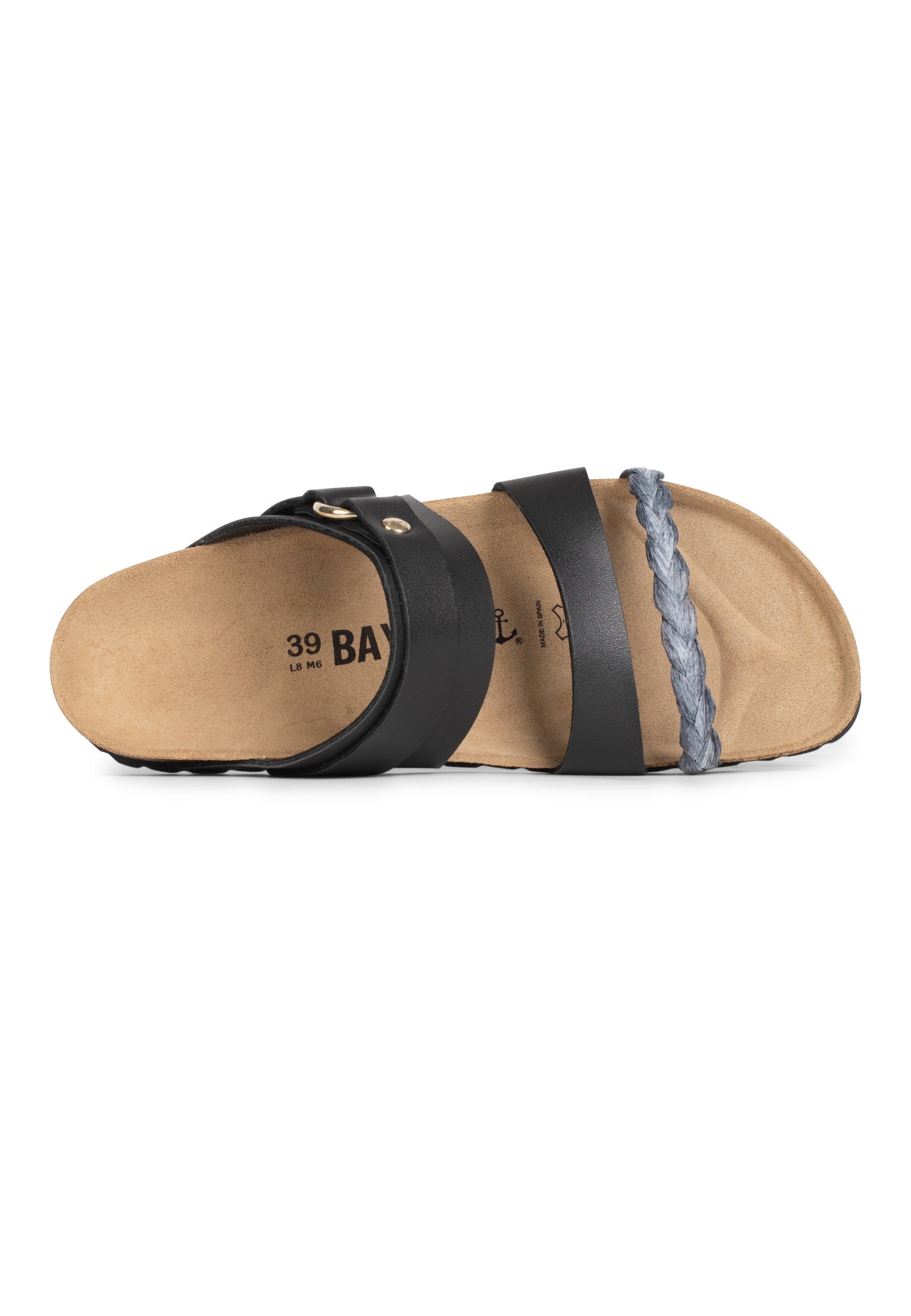 Sandals 2 Straps Guyana Bis Black