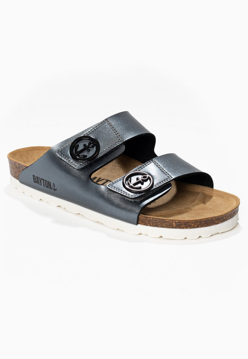 Anatol Pewter 2 Straps Sandals