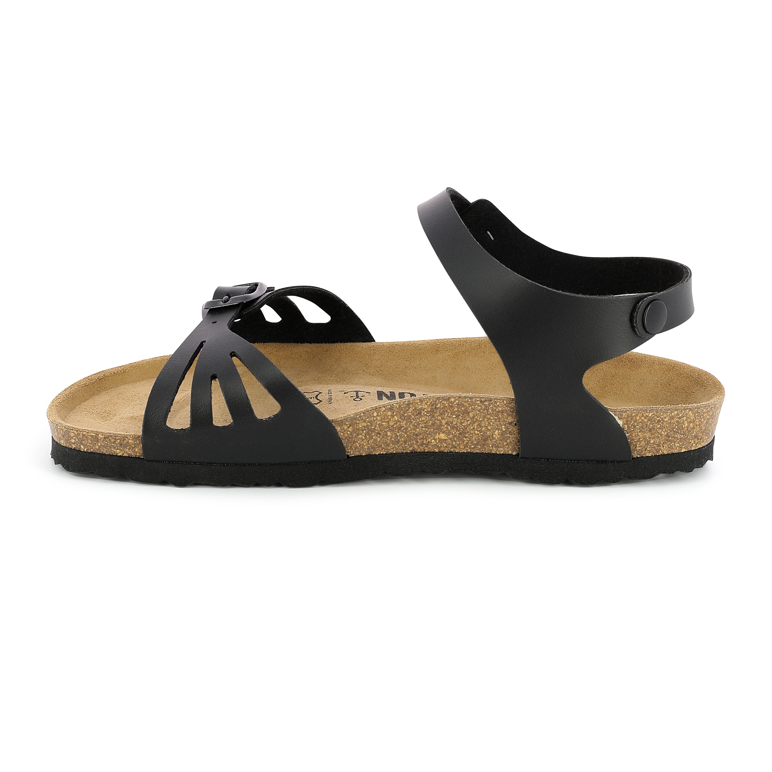 Eos Black Multi-Strap Sandals