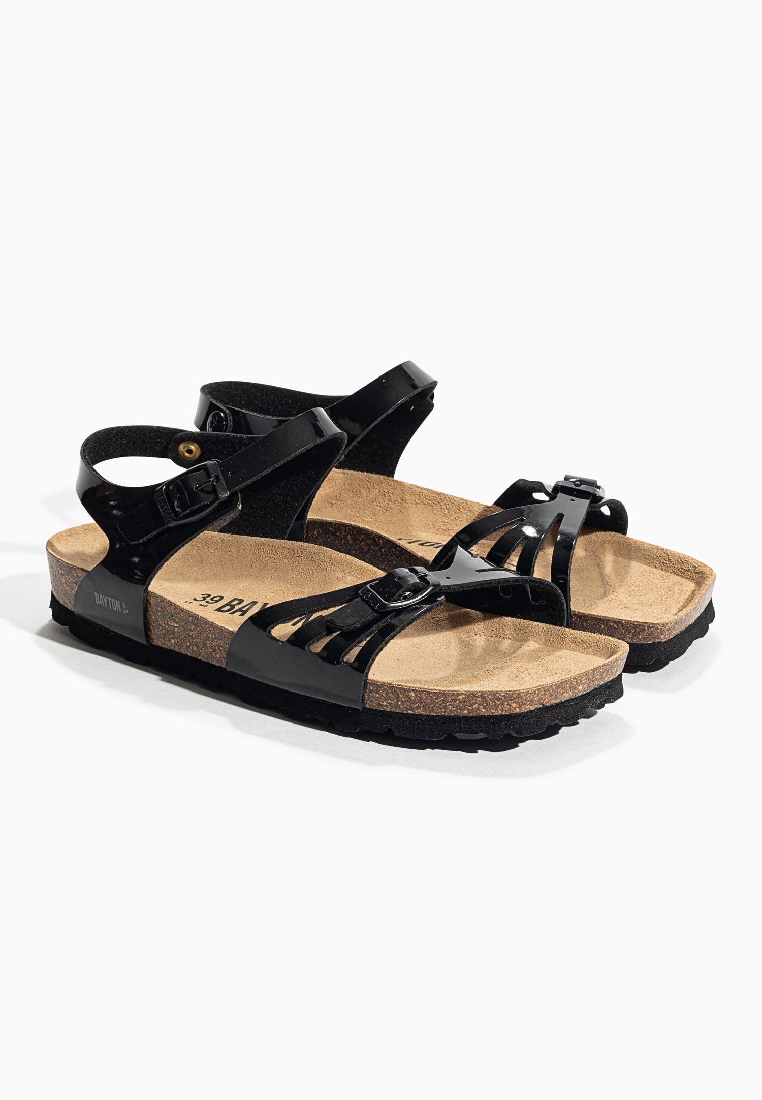 Eos Black Multi-Strap Sandals