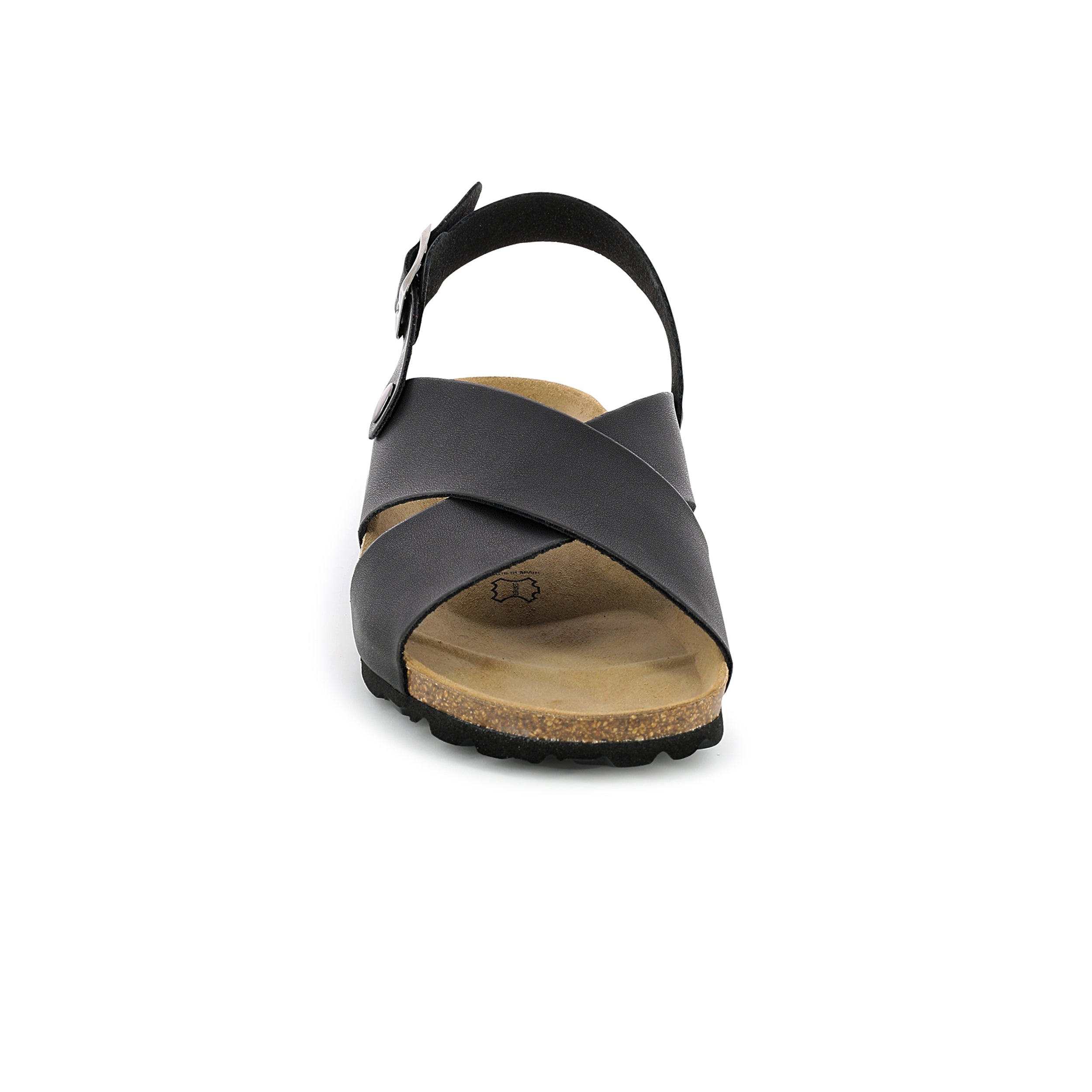 Black Tweed Multi-Strap Sandals