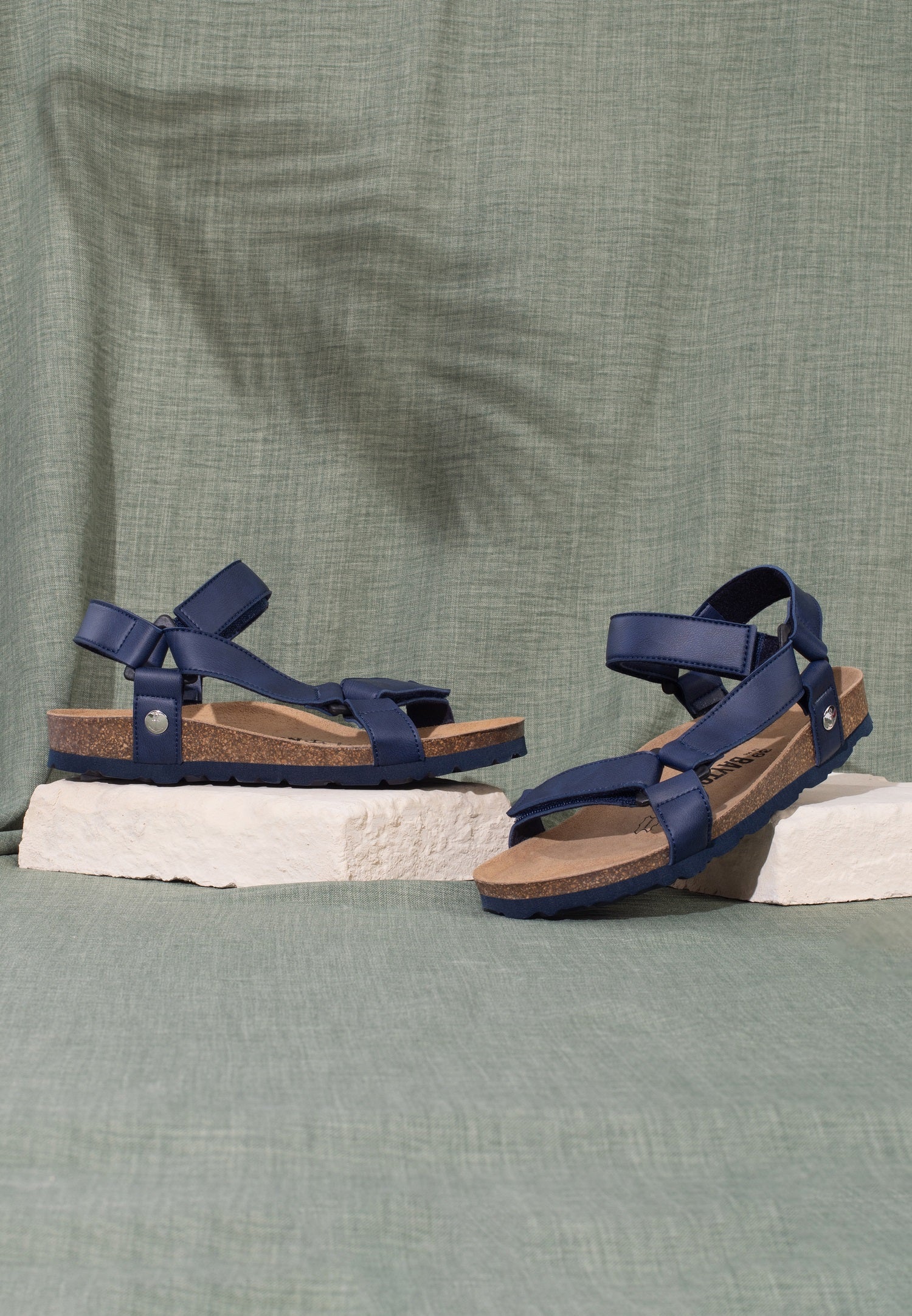 Rigoni Navy Blue Multi-Strap Sandals