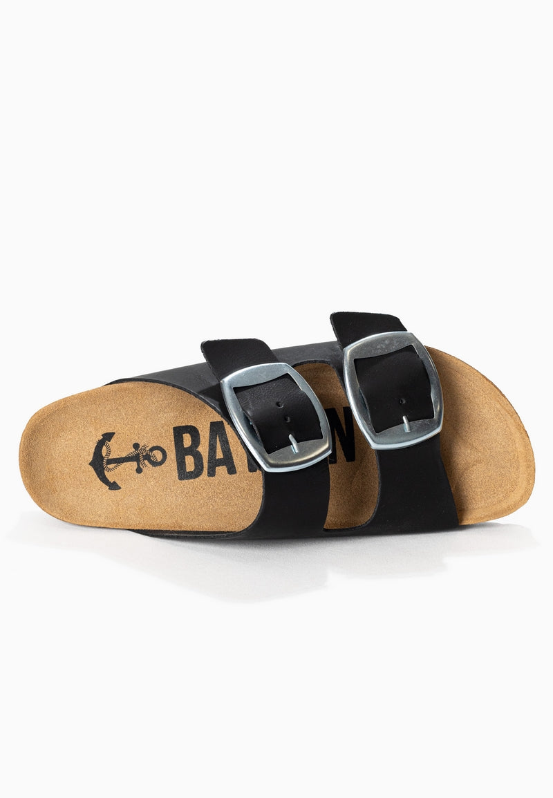 Alicante Black 2 Strap Sandals