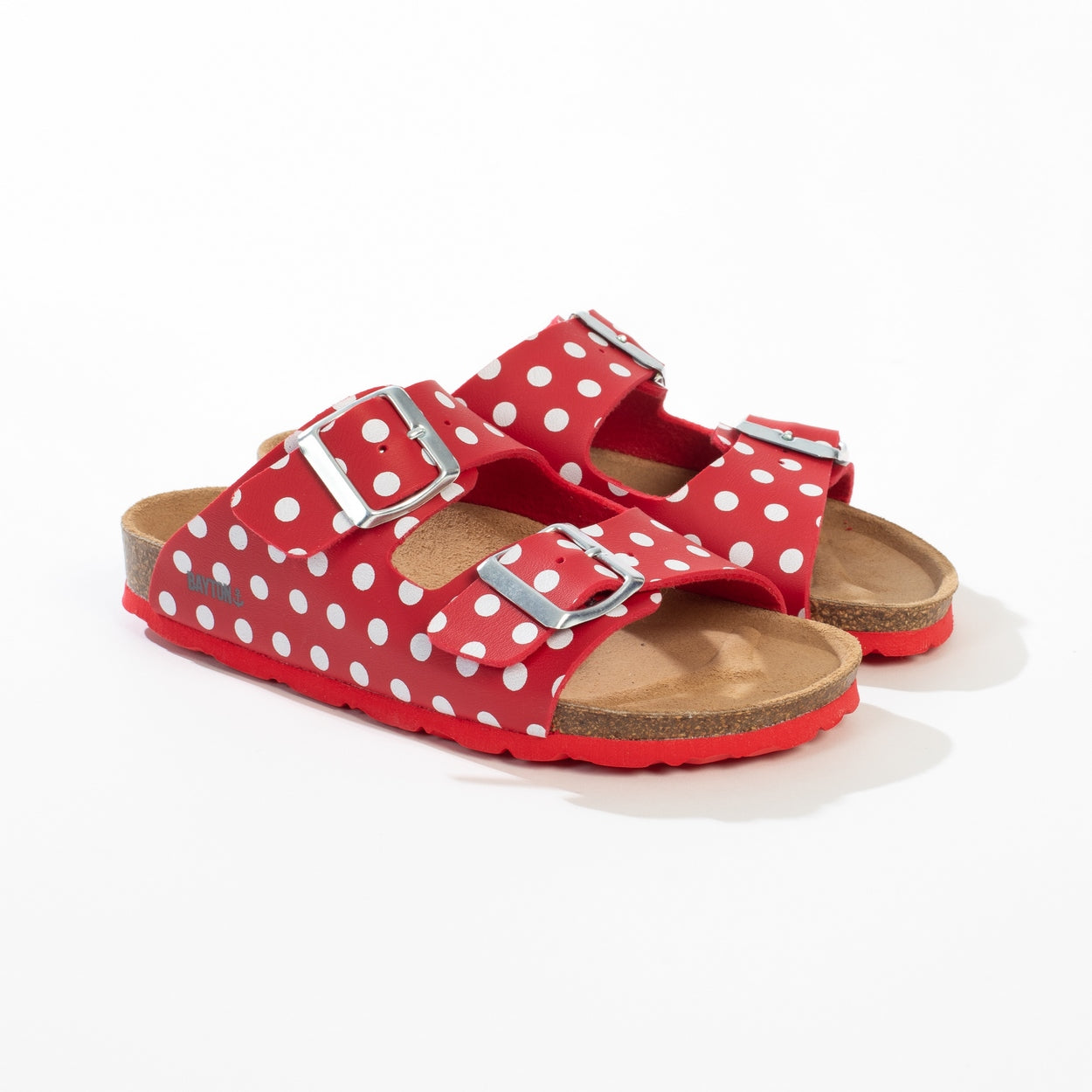 Red And White Atlas 2 Strap Sandals