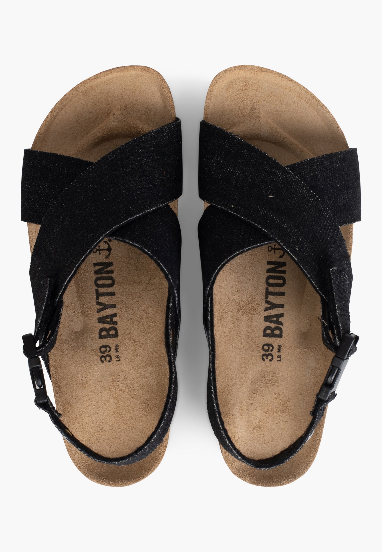 Sandalias Sanary Multitiras Denim Negro