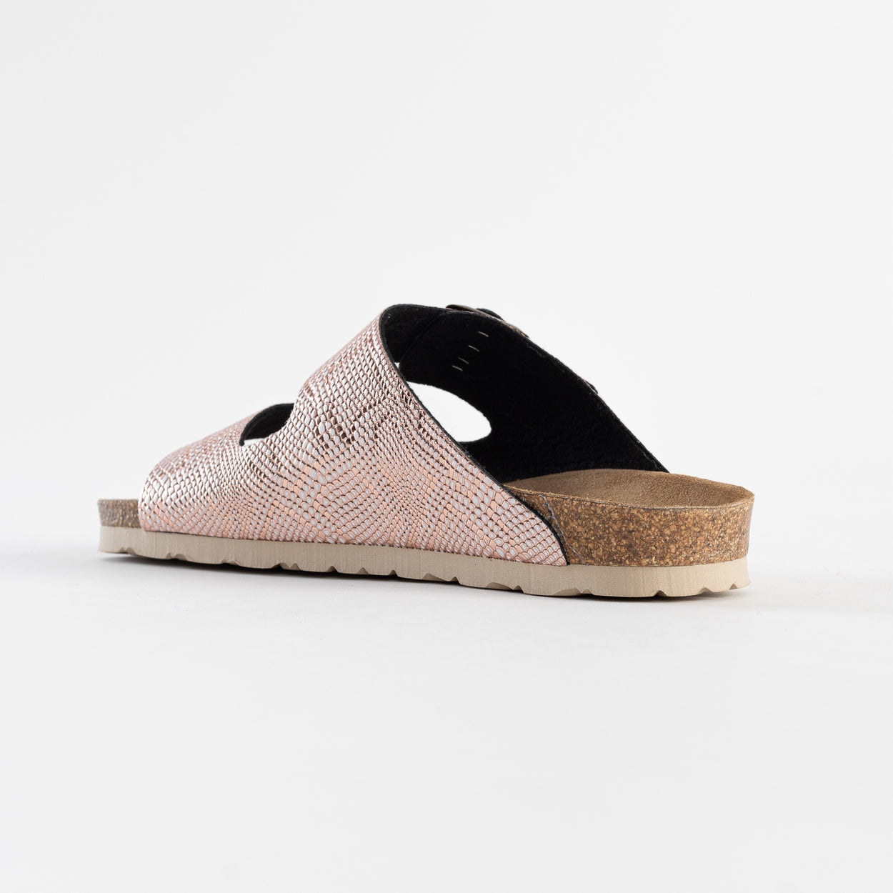 Sandalias Atlas 2 Tiras Oro Rosa