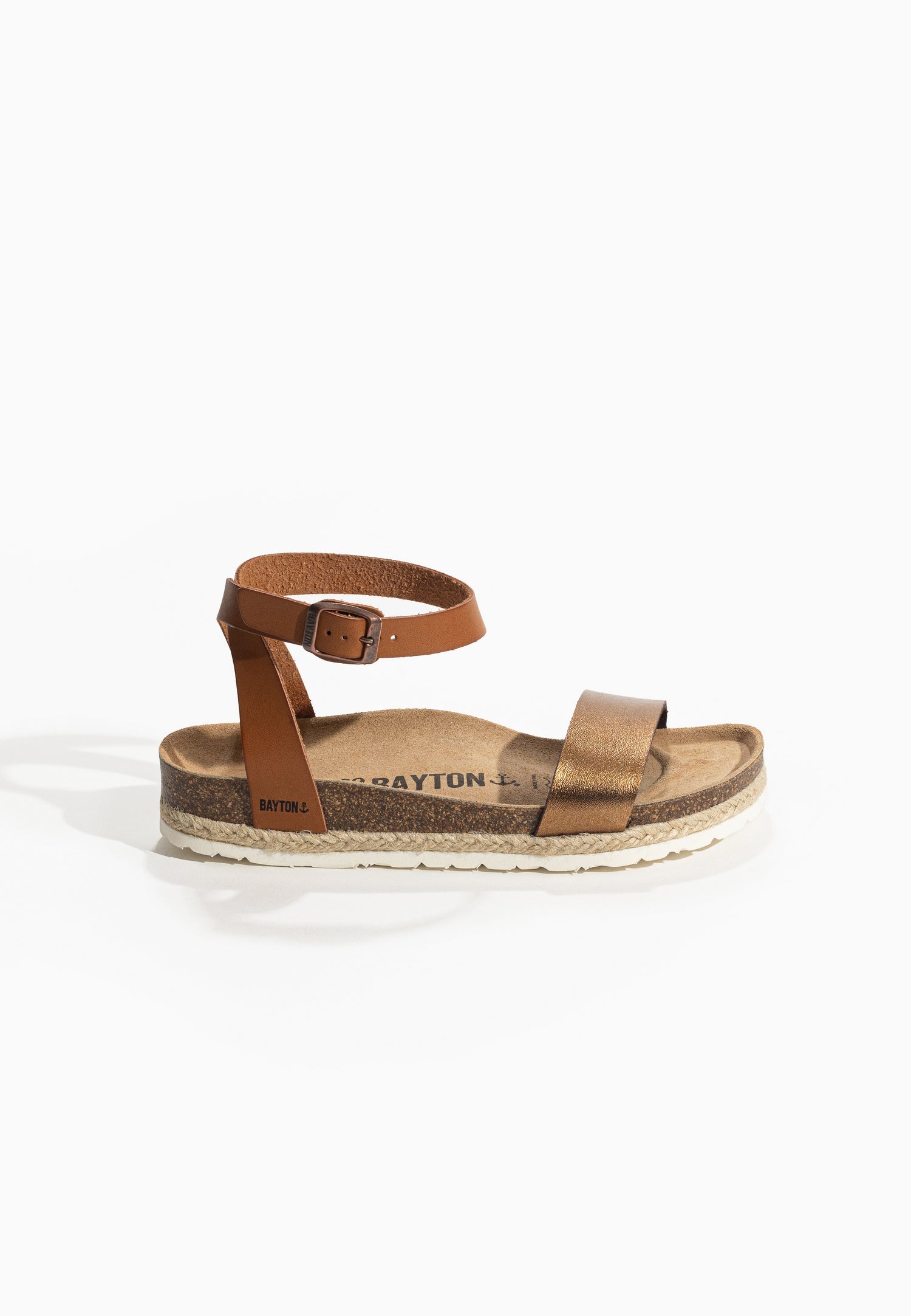 Jovial Camel and Bronze Multi-Strap Sandals