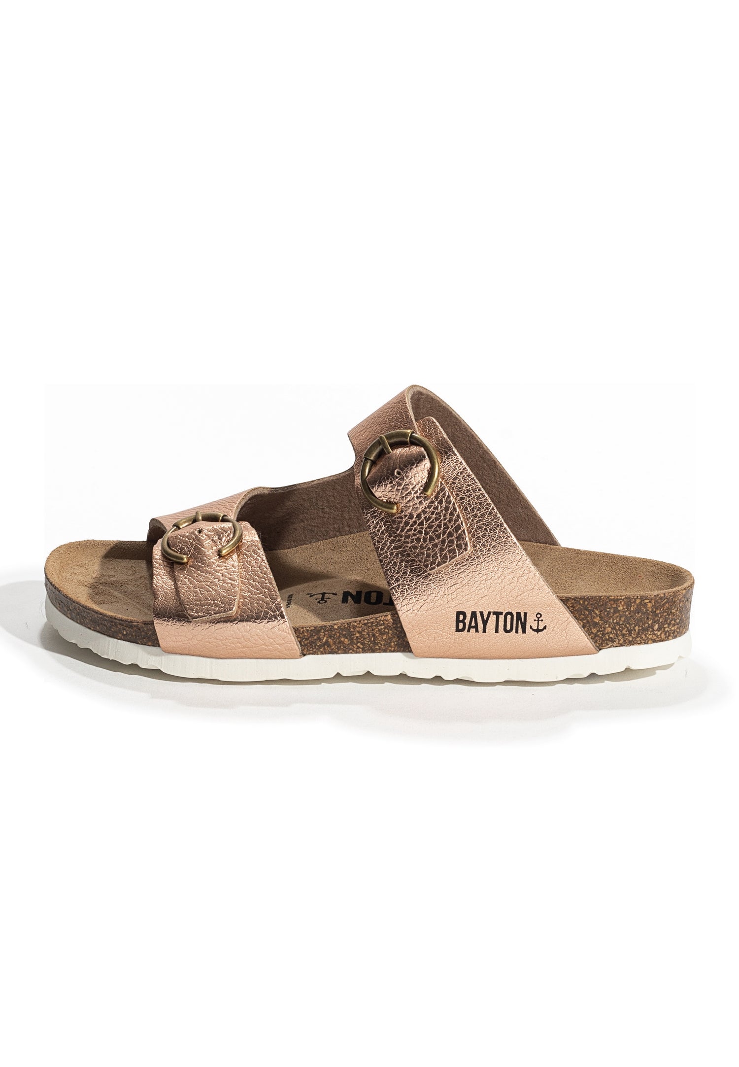 Ilithyie Rose gold 2-strap sandals